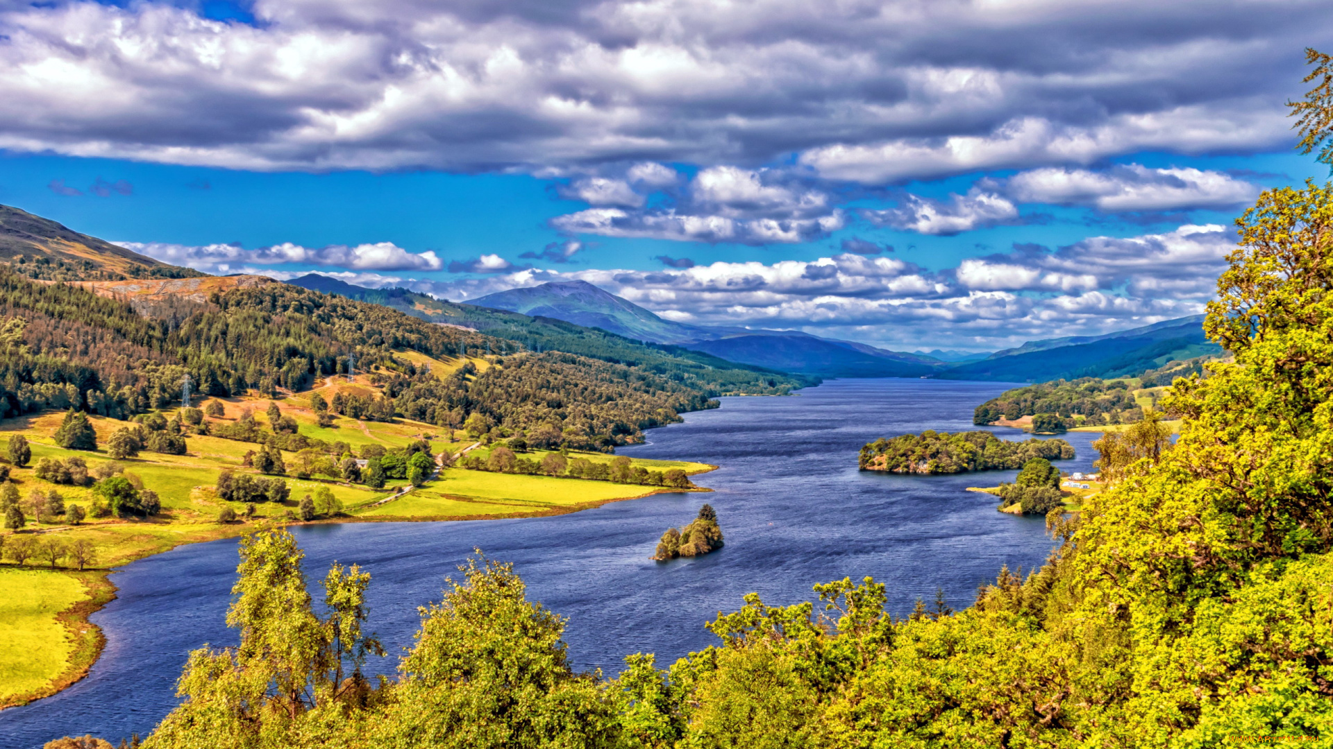 природа, реки, озера, scotland, highlands, lake