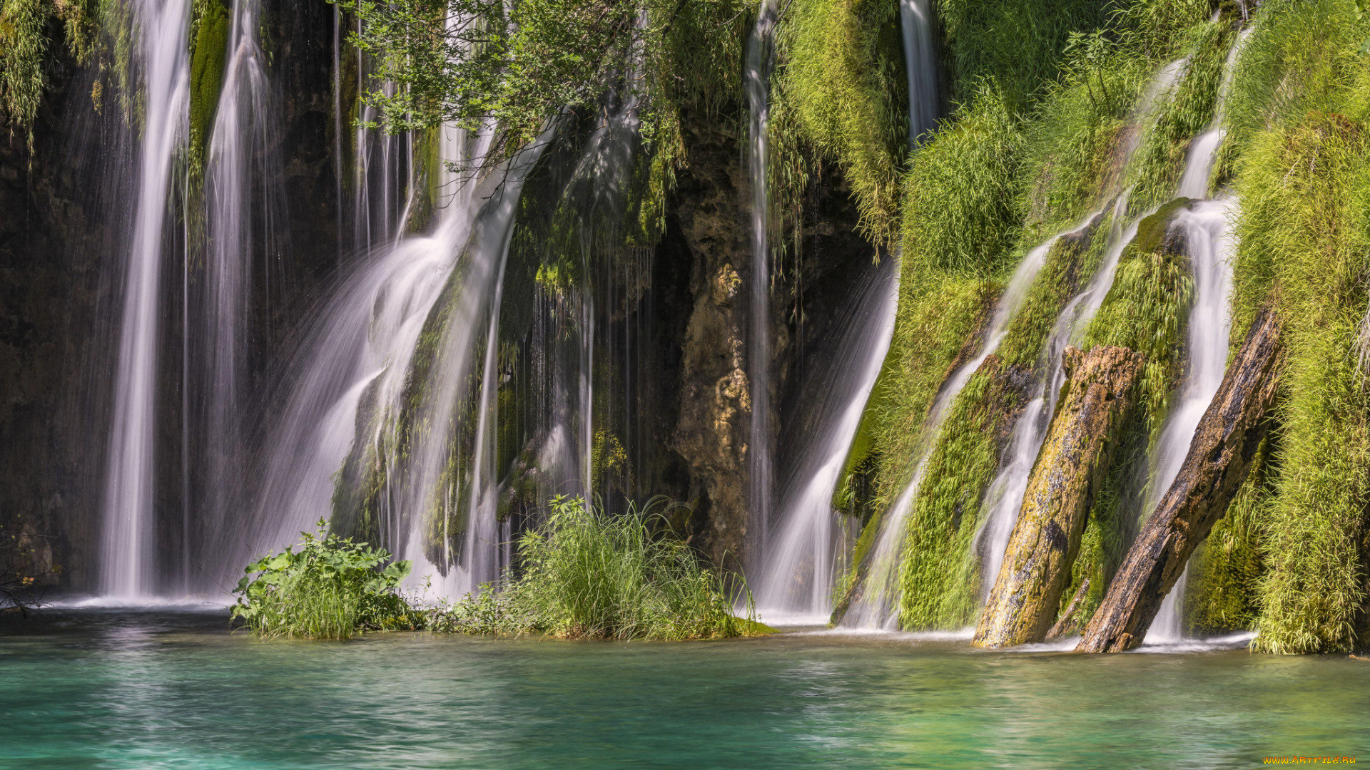 природа, водопады, национальный, парк, croatia, plitvice, lakes, national, park