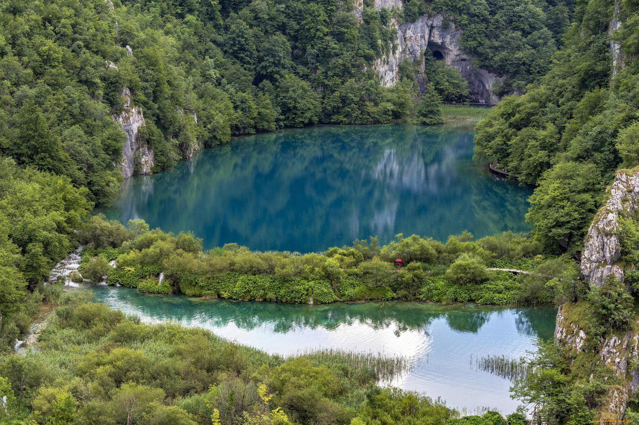 природа, реки, озера, croatia, национальный, парк, plitvice, lakes, national, park