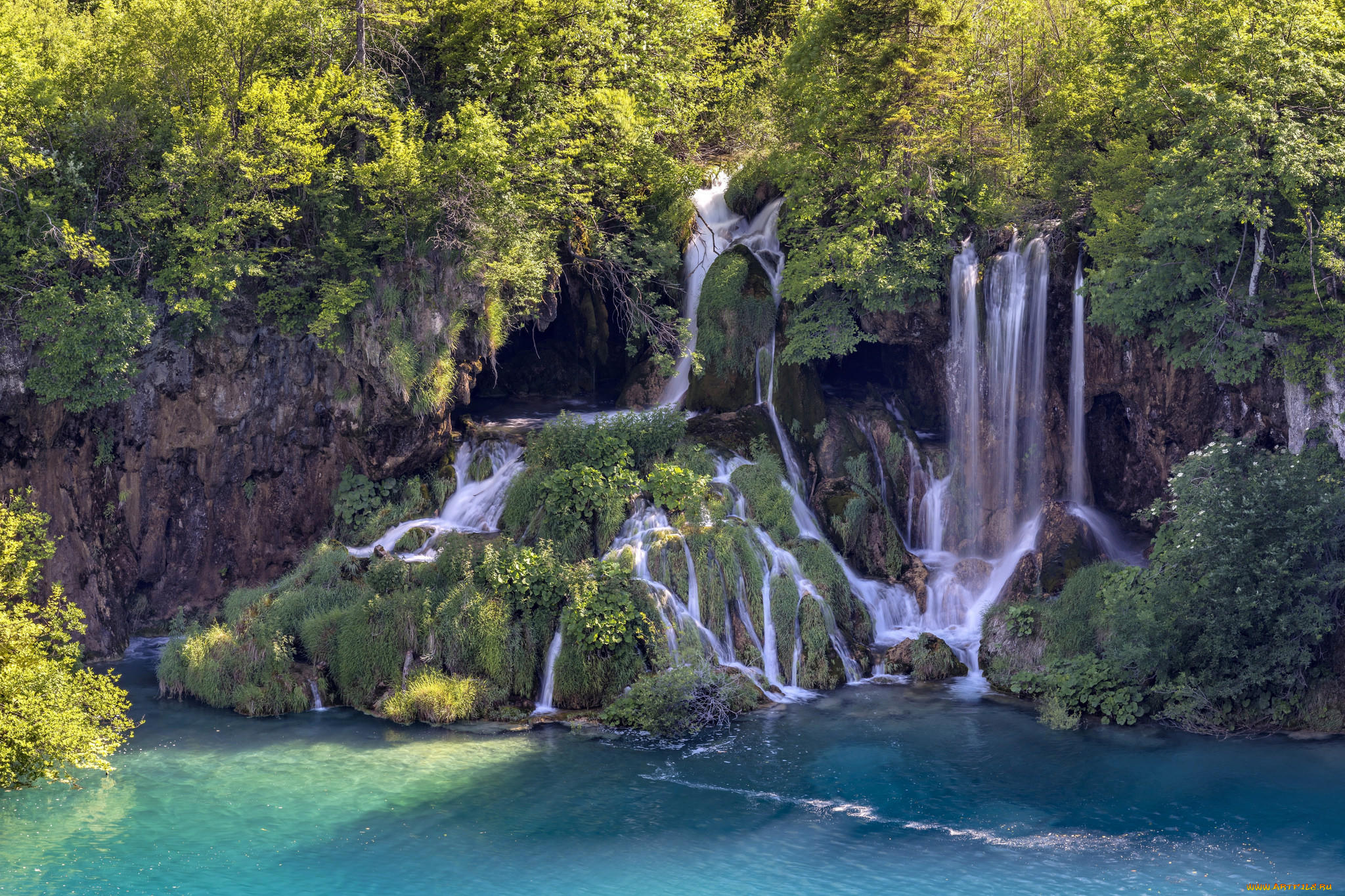 природа, водопады, национальный, парк, plitvice, lakes, national, park, croatia