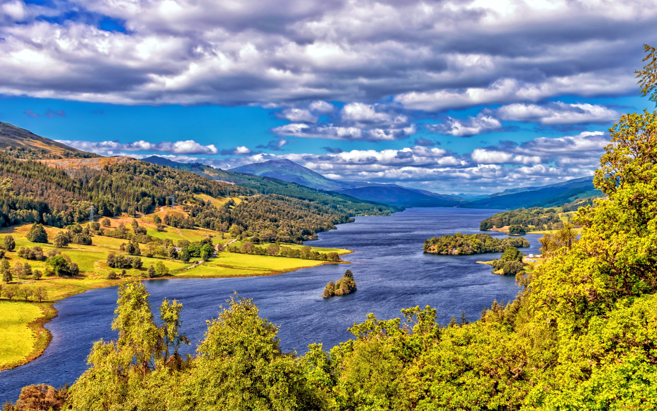 природа, реки, озера, scotland, highlands, lake