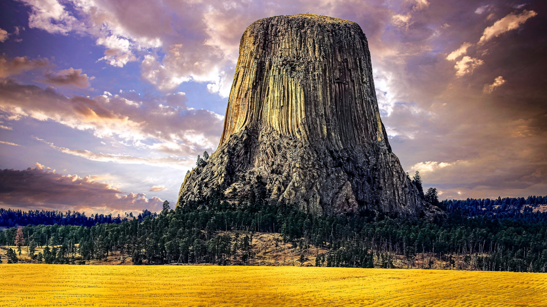 devils, tower, national, monument, wyoming, природа, горы, devils, tower, national, monument