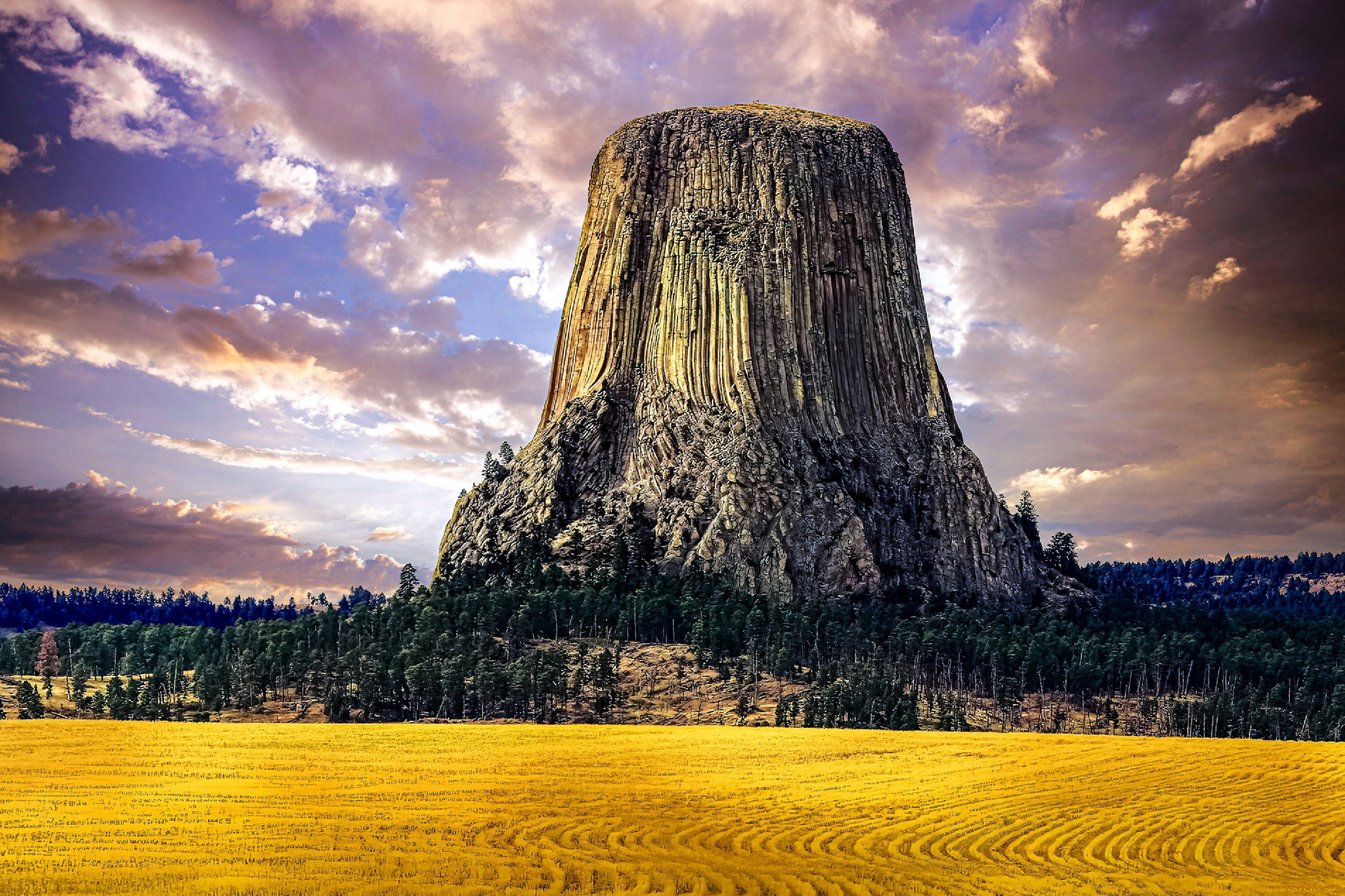 devils, tower, national, monument, wyoming, природа, горы, devils, tower, national, monument