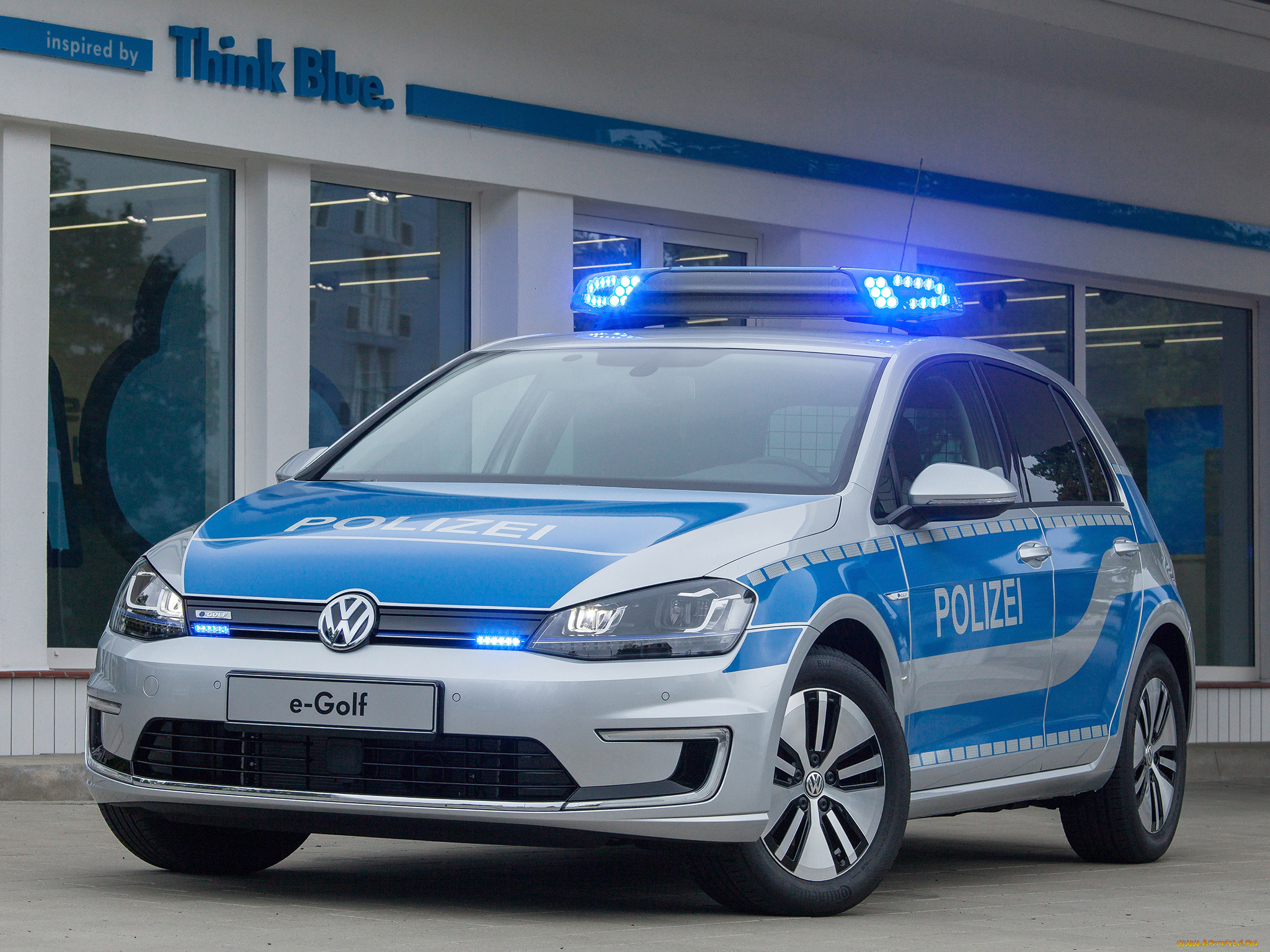 автомобили, полиция, volkswagen, e-golf, polizei, 2014