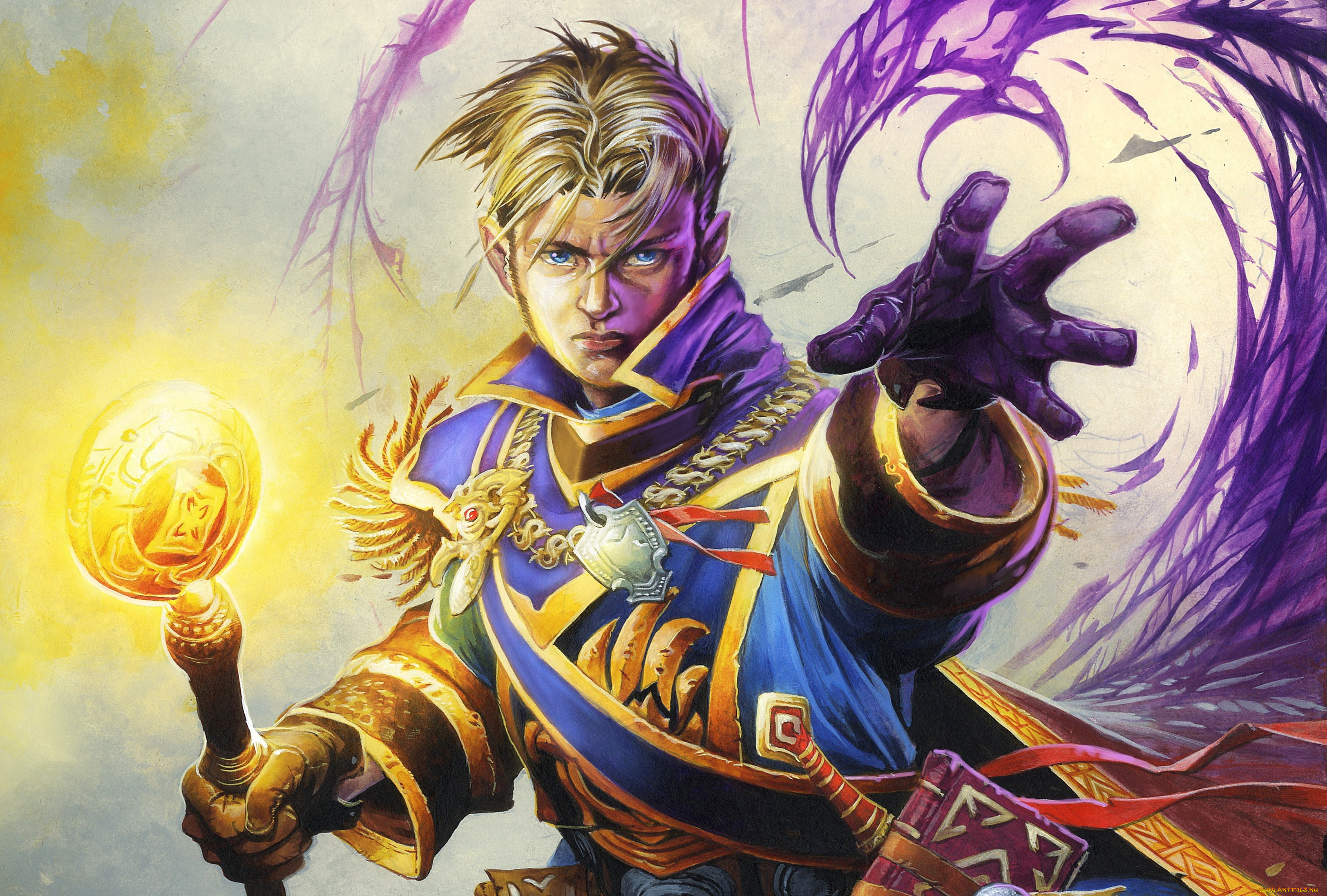 фэнтези, маги, , волшебники, hearthstone, жрец, андуин, ринн, anduin, wrynn, блондин, парень