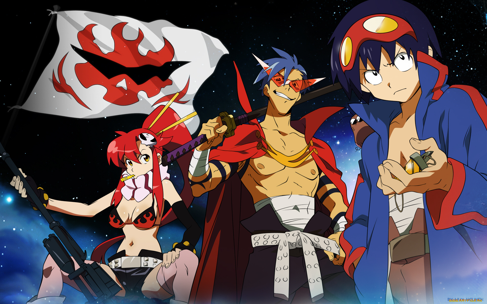 аниме, tengen, toppa, gurren-lagann, гуррен-лаган