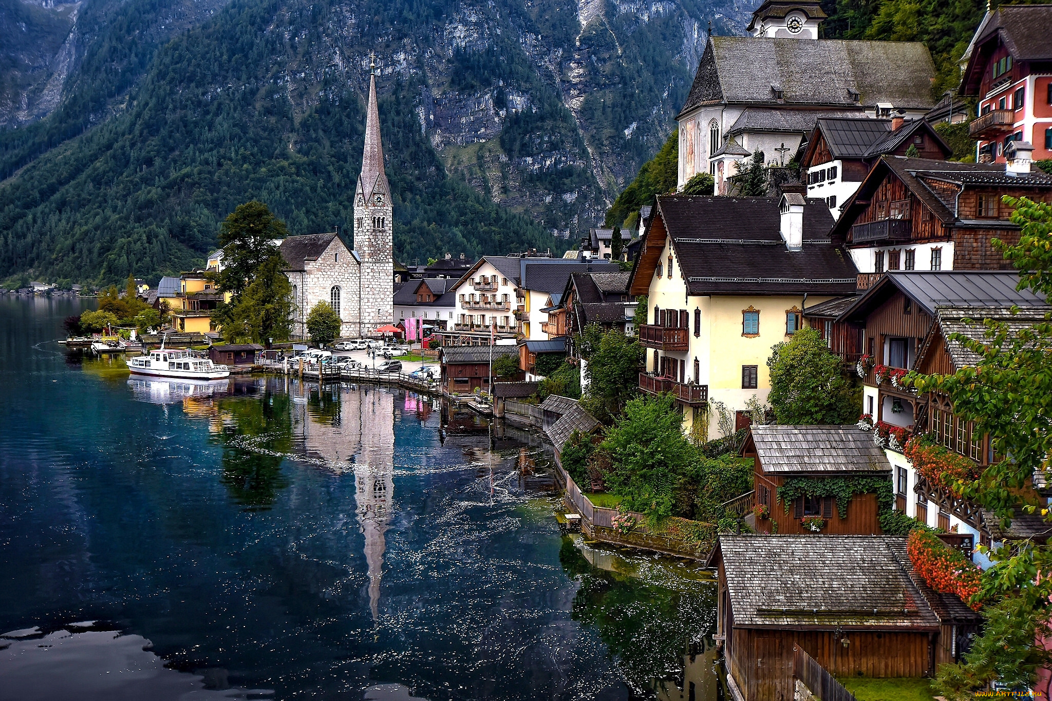 города, -, улицы, , площади, , набережные, hallstatt, austria, lake, alps, гальштат, австрия, гальштатское, озеро, альпы, горы, дома