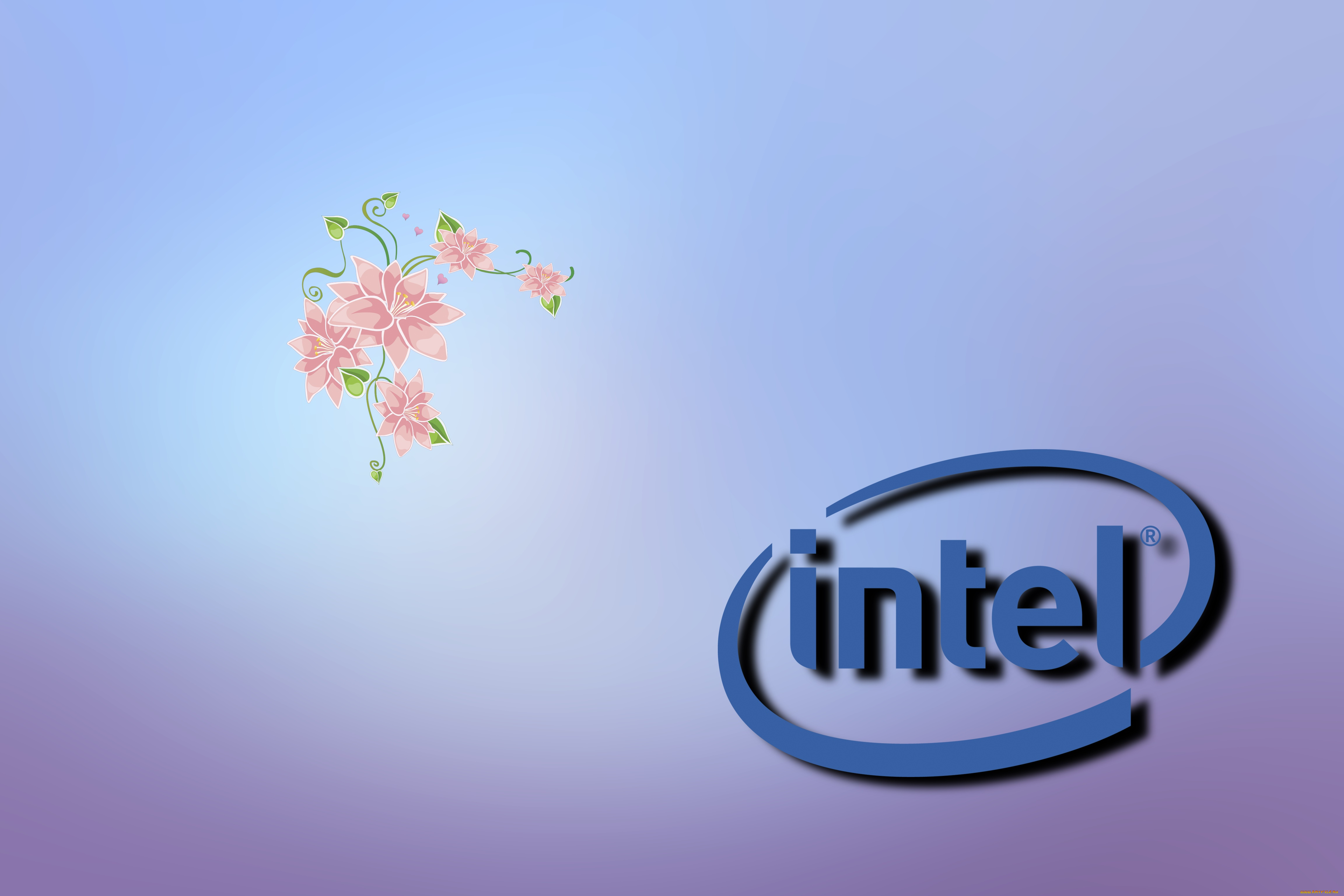 компьютеры, intel, фон, логотип