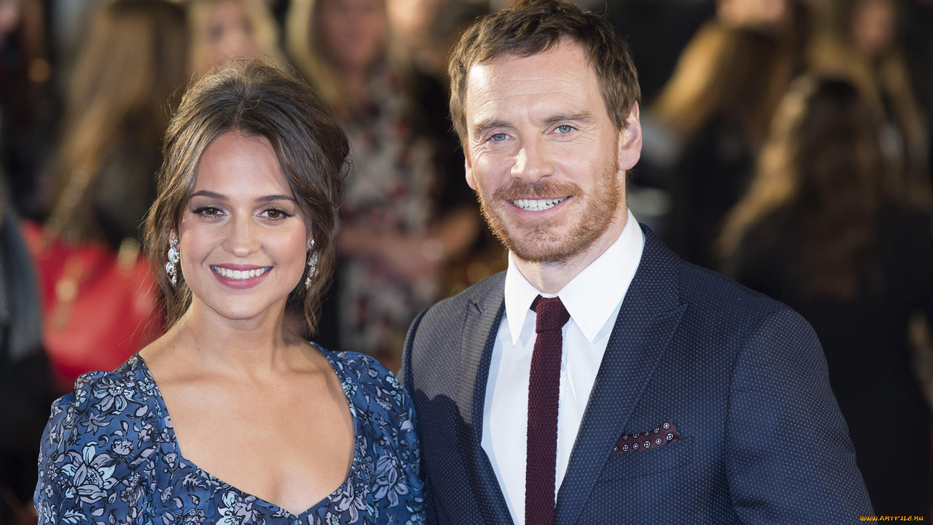 разное, знаменитости, улыбки, michael, fassbender, люди, пара, актеры, alicia, vickander