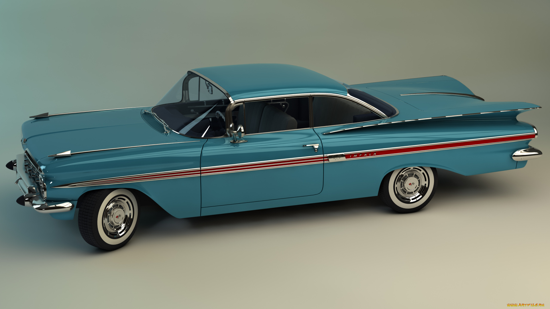 автомобили, 3д, impala, 1959, chevrolet