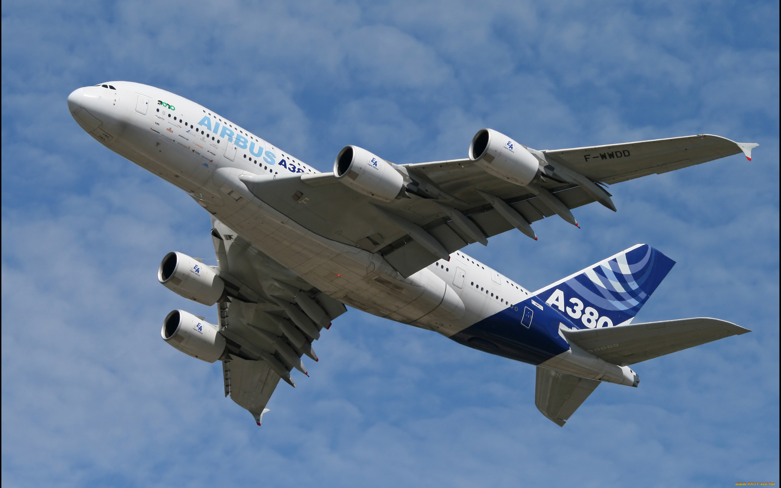 Взлет A380 Airbus бесплатно