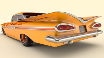 обоя автомобили, 3д, impala, chevrolet, 1959