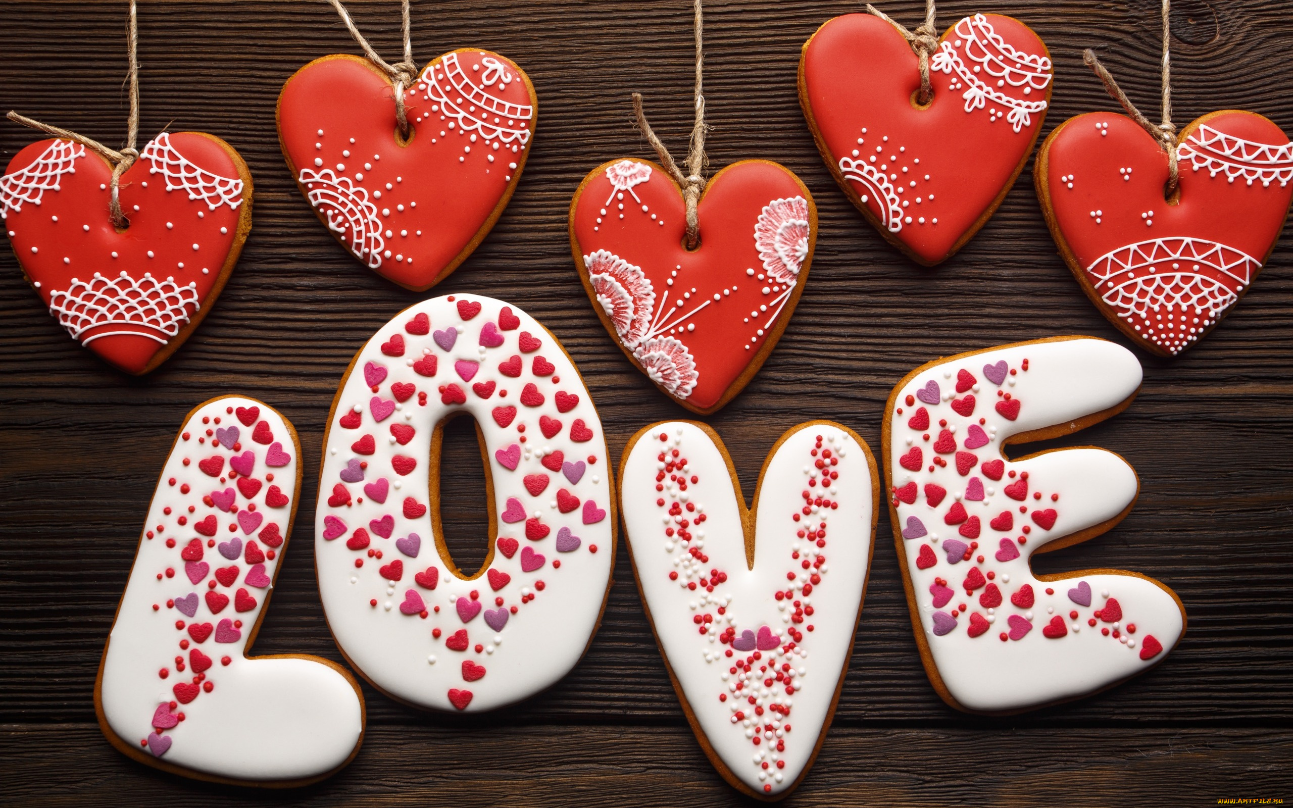 праздничные, угощения, red, wood, cookies, love, valentine's, day, романтика, сердечки, hearts, любовь, gift, romantic