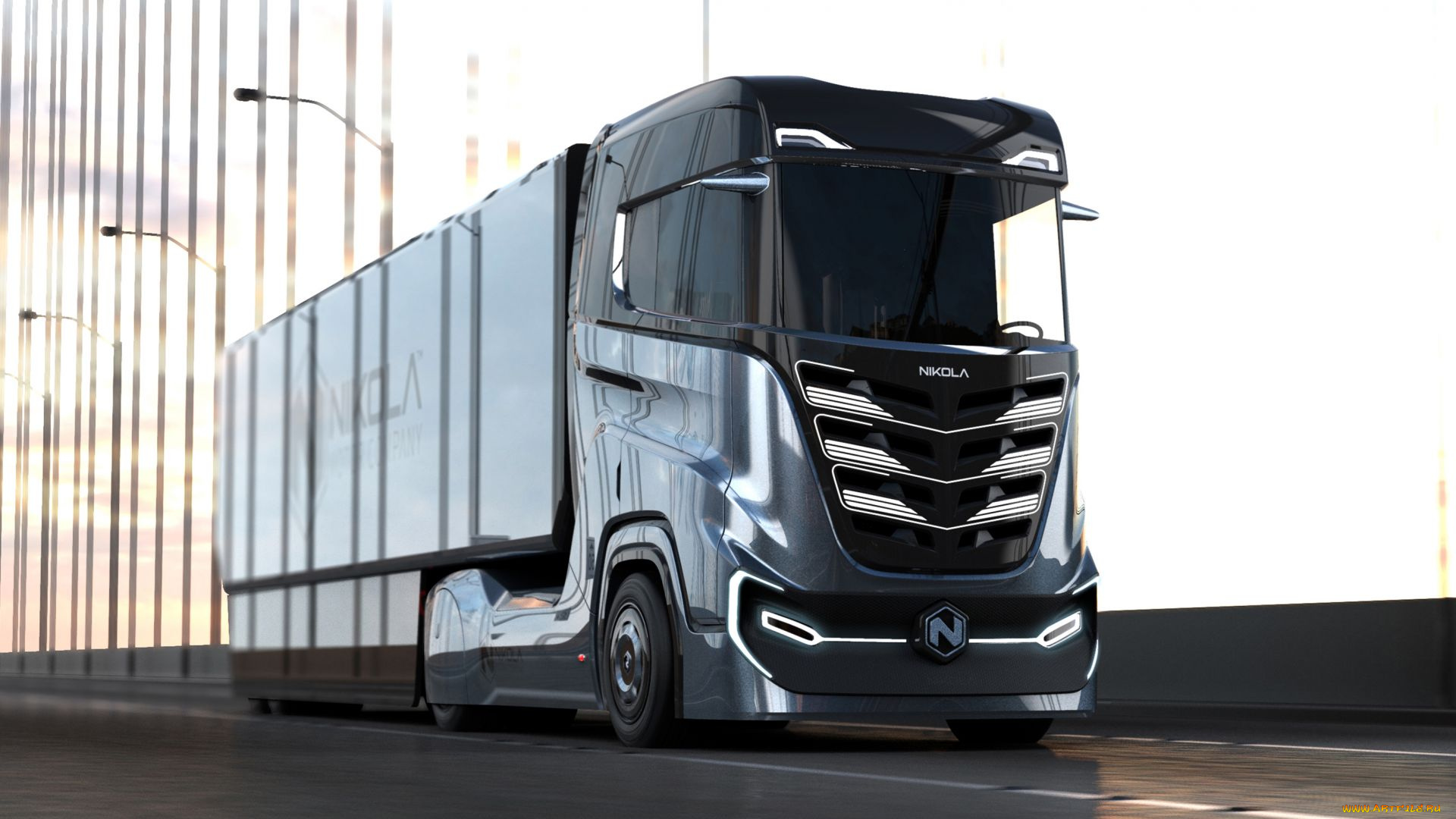 2022, nikola, tre, автомобили, 3д, грузовой, транспорт, фура, электромобиль, 2022, nikola, tre