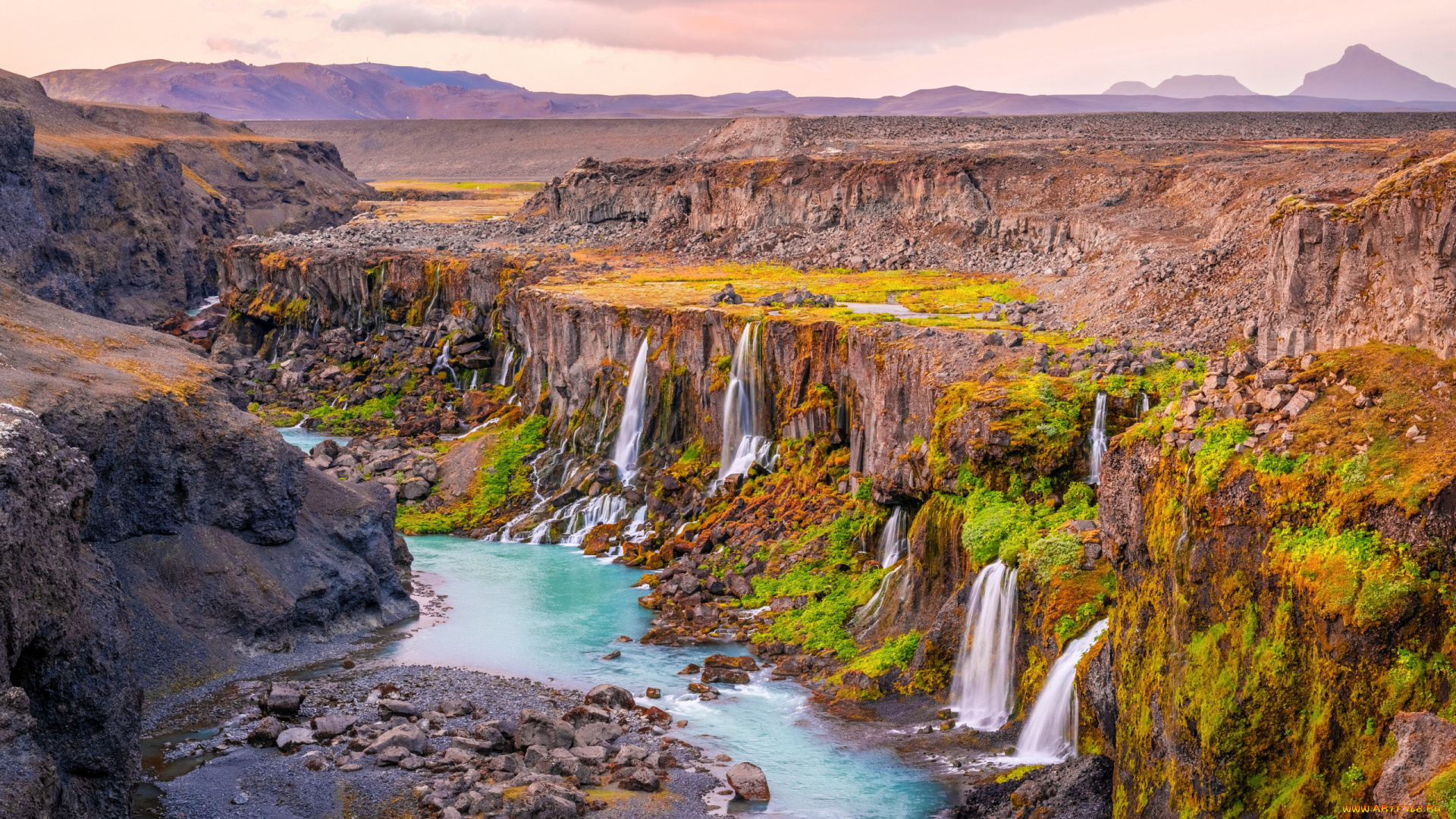 sigoldugljur, falls, valley, of, tears, iceland, природа, водопады, sigoldugljur, falls, valley, of, tears