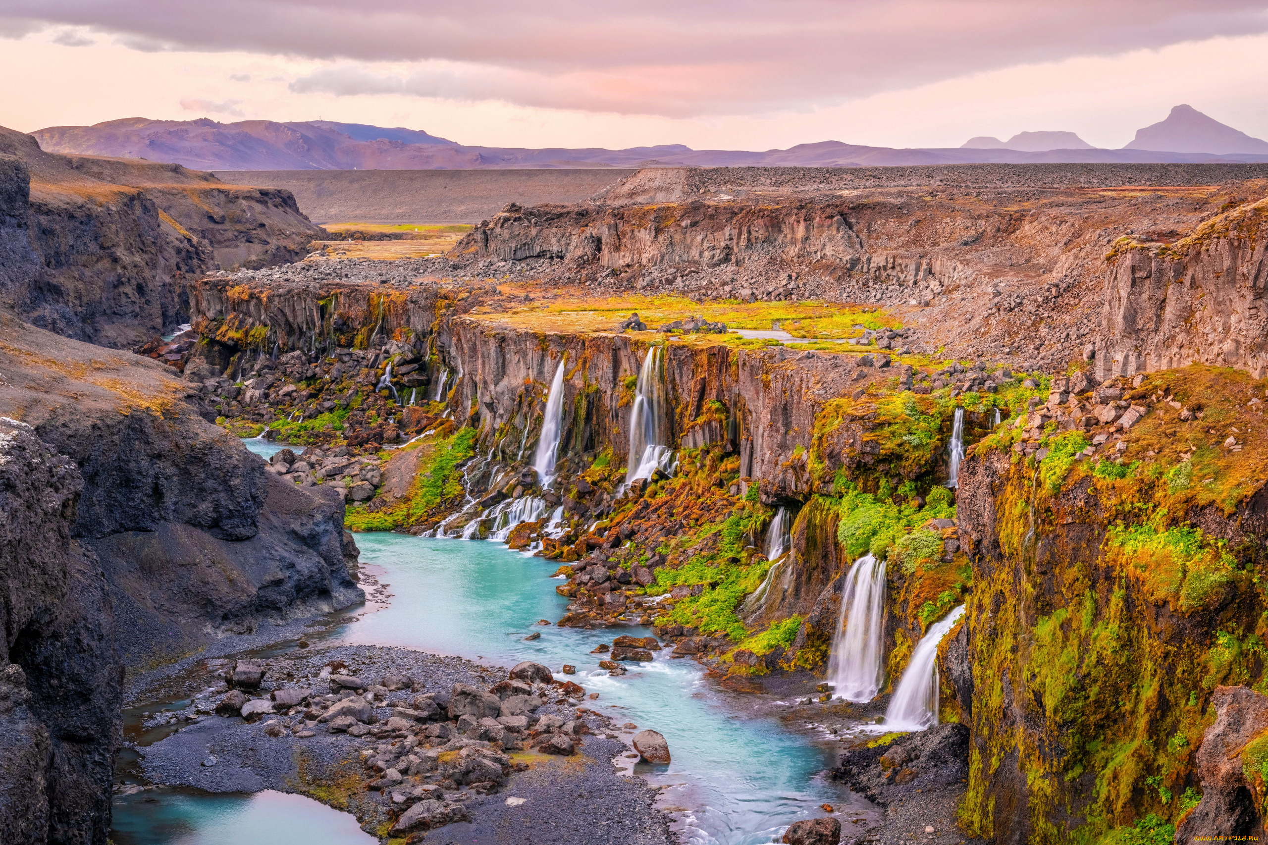 sigoldugljur, falls, valley, of, tears, iceland, природа, водопады, sigoldugljur, falls, valley, of, tears