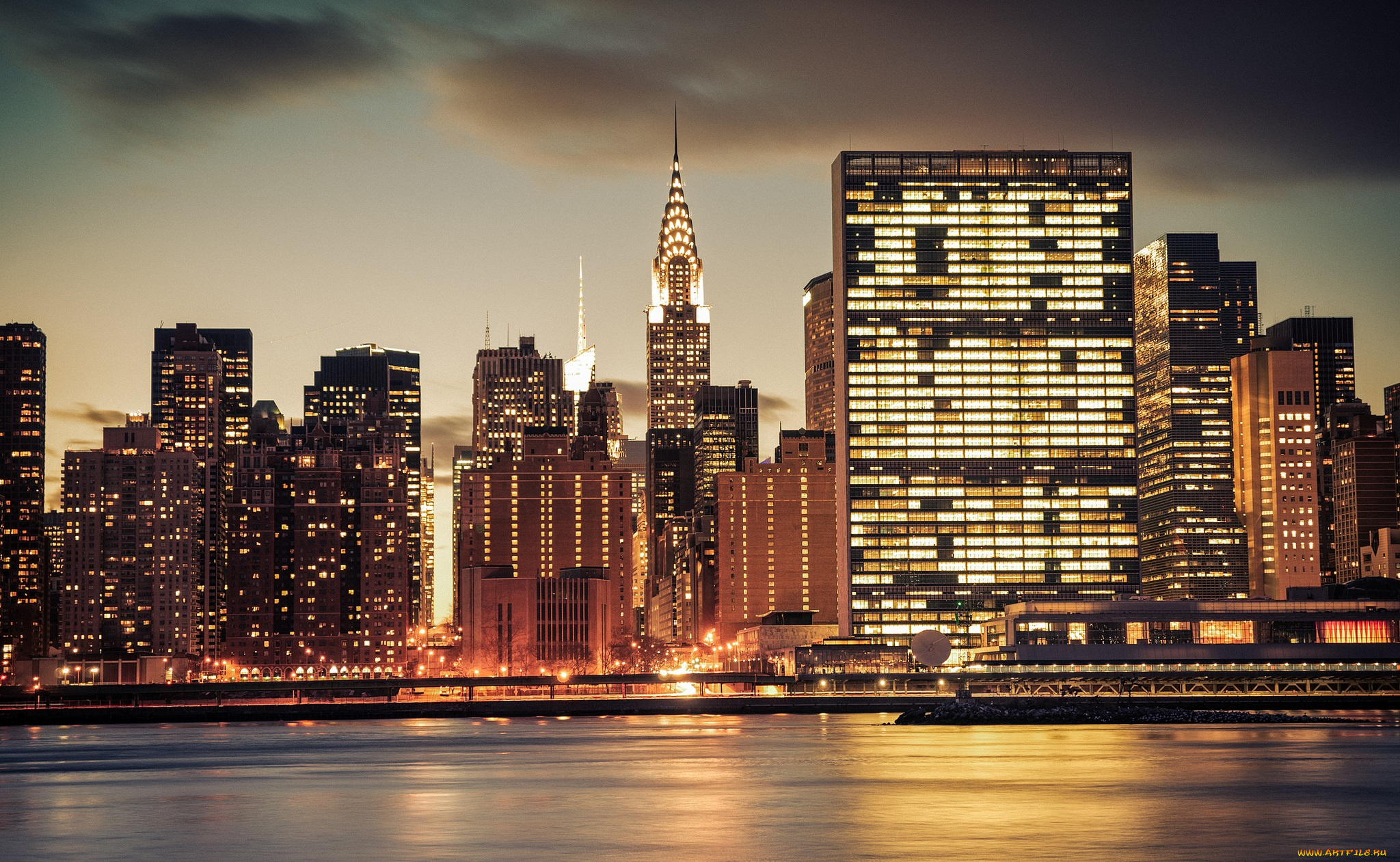 new, york, city, города, нью-йорк, , сша, ночь, город, небоскребы, огни