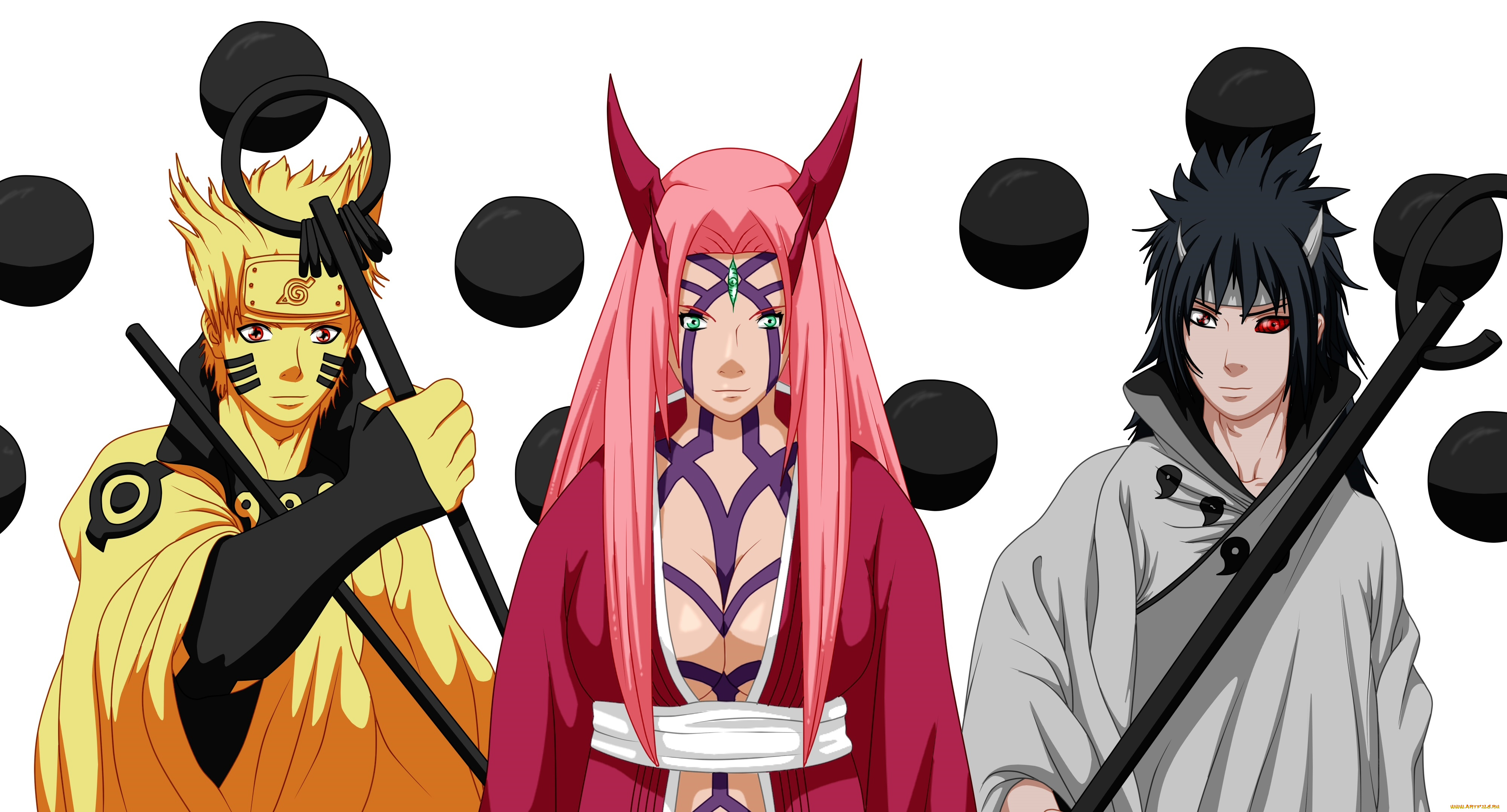 аниме, naruto, sasuke, sakura, персонажи
