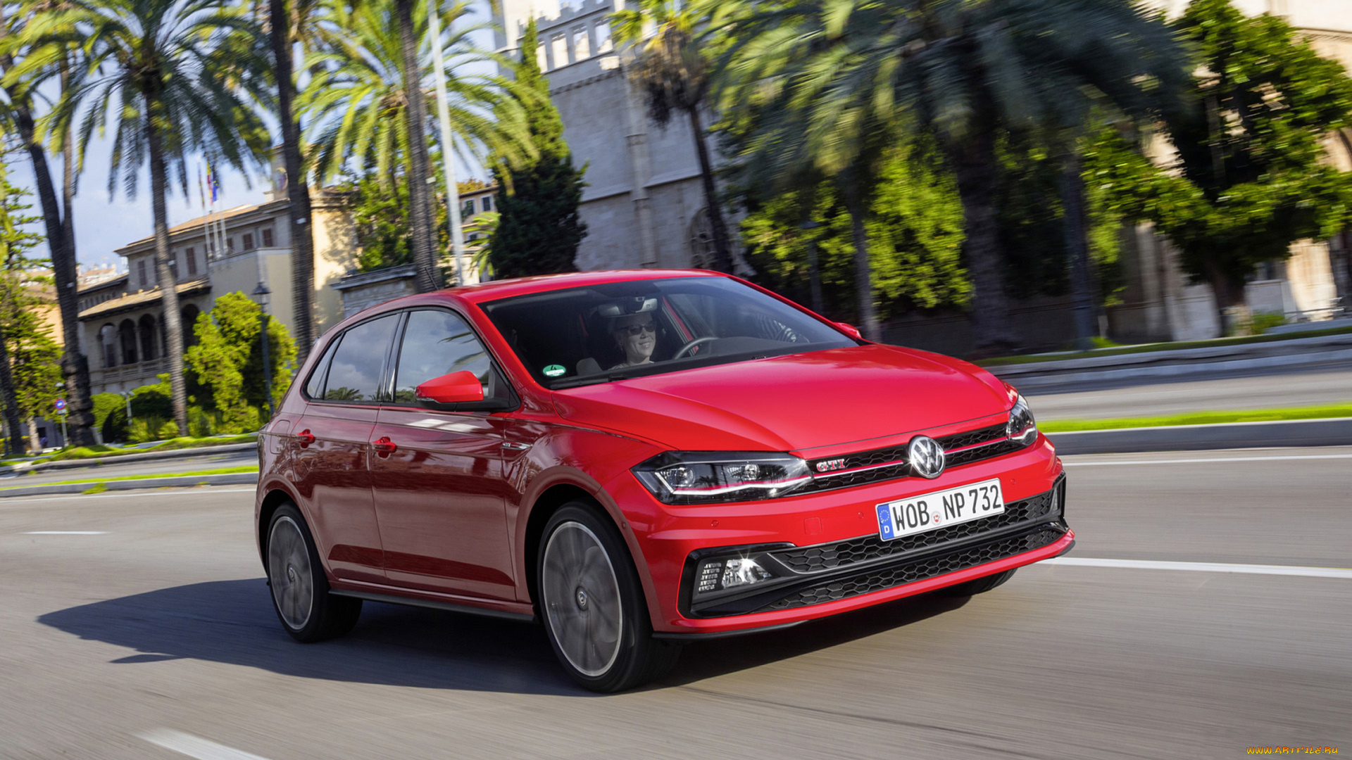 volkswagen, polo, gti, 2018, автомобили, volkswagen, красный, 2018, gti, polo