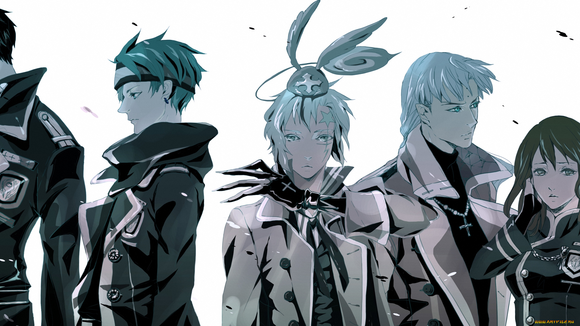 аниме, , gray-man, walker, экзорцист, воин, allen, lavi, lenalee, kanda