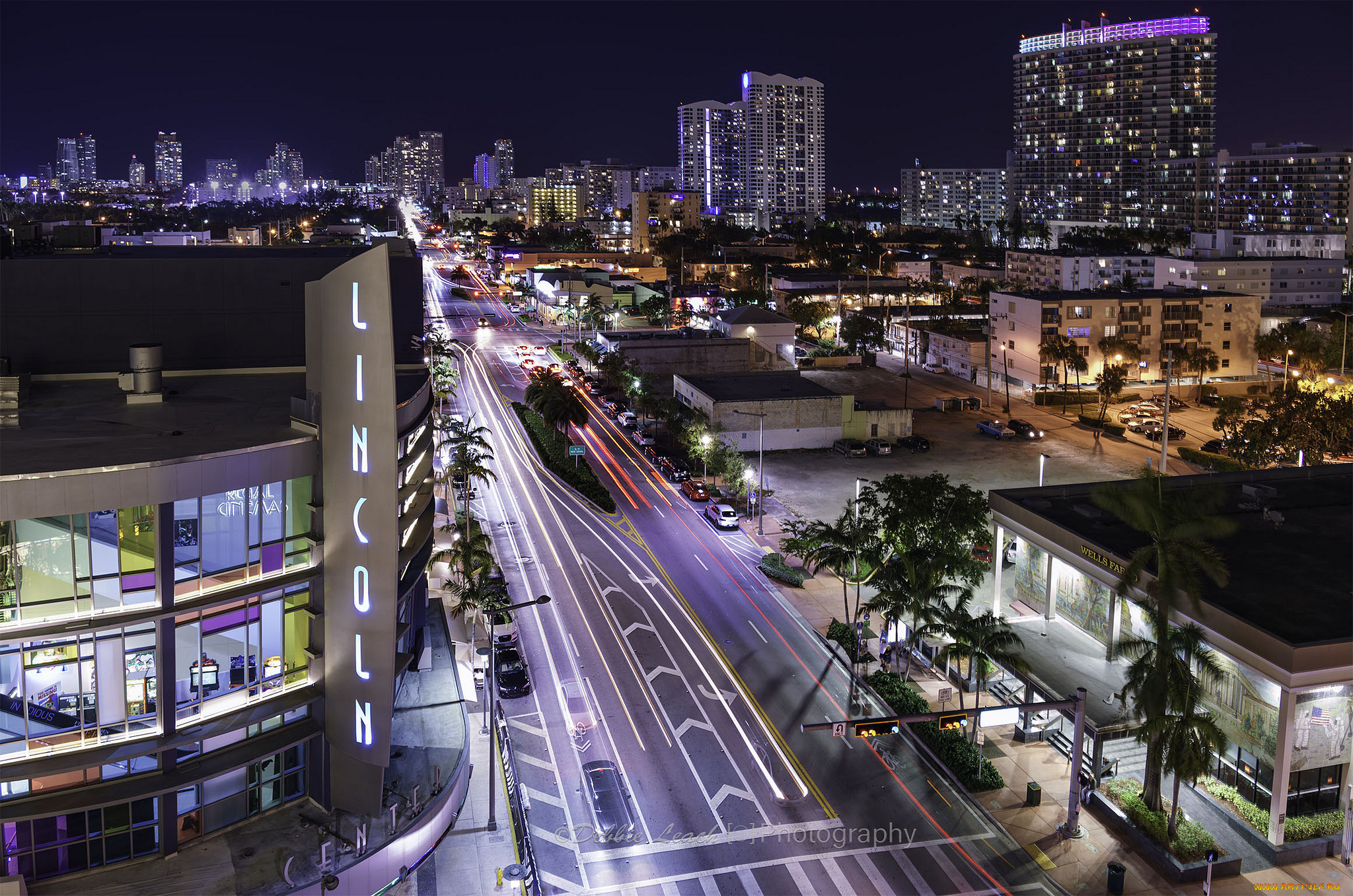 lincoln, street, miami, города, майами, , сша, простор