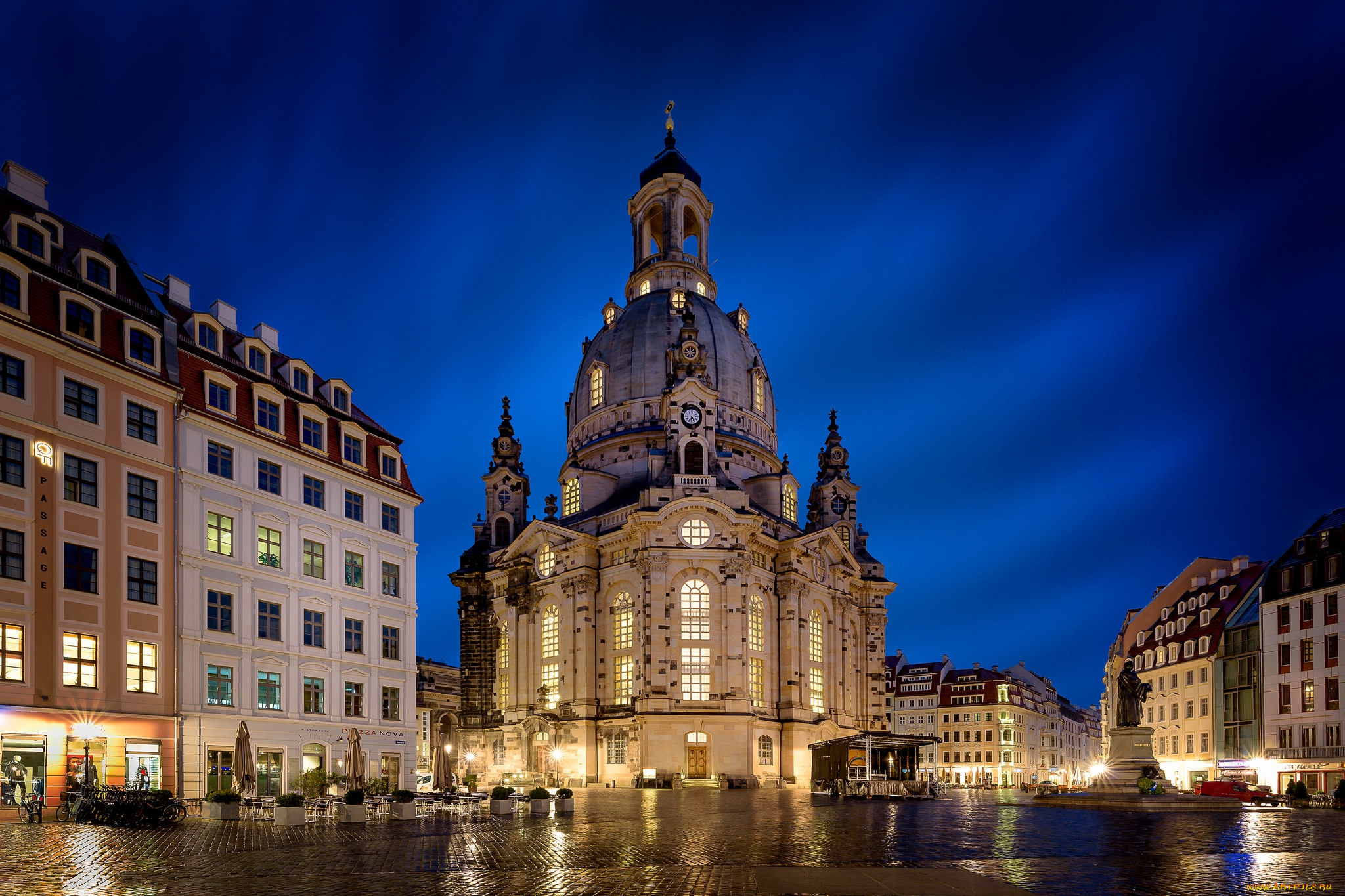 frauenkirche, in, dresden, города, дрезден, , германия, простор