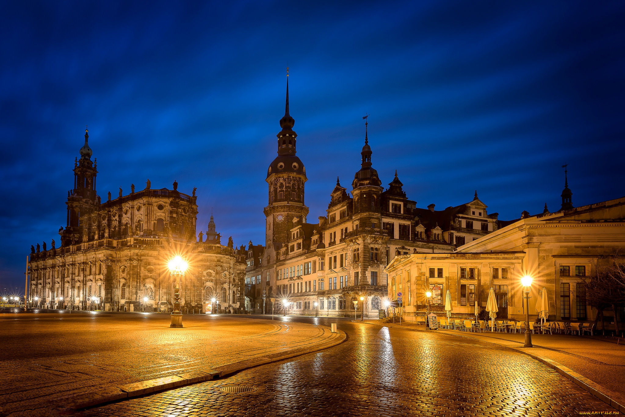 theaterplatz, in, dresden, города, дрезден, , германия, простор