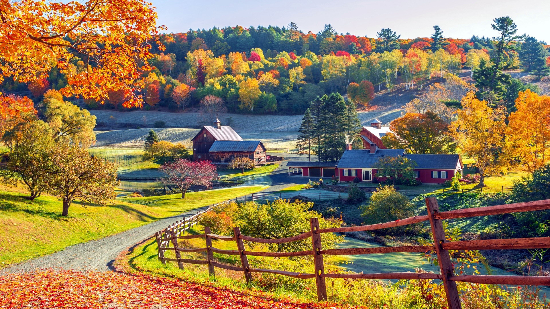 vermont, usa, города, -, здания, , дома