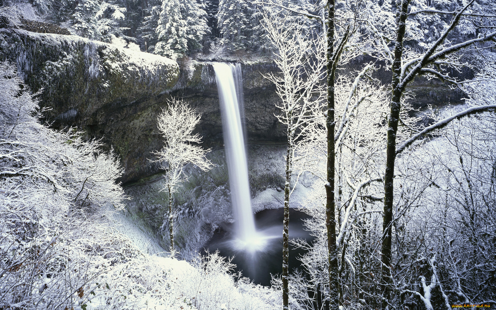 зимний, водопад, природа, водопады, фотоюг
