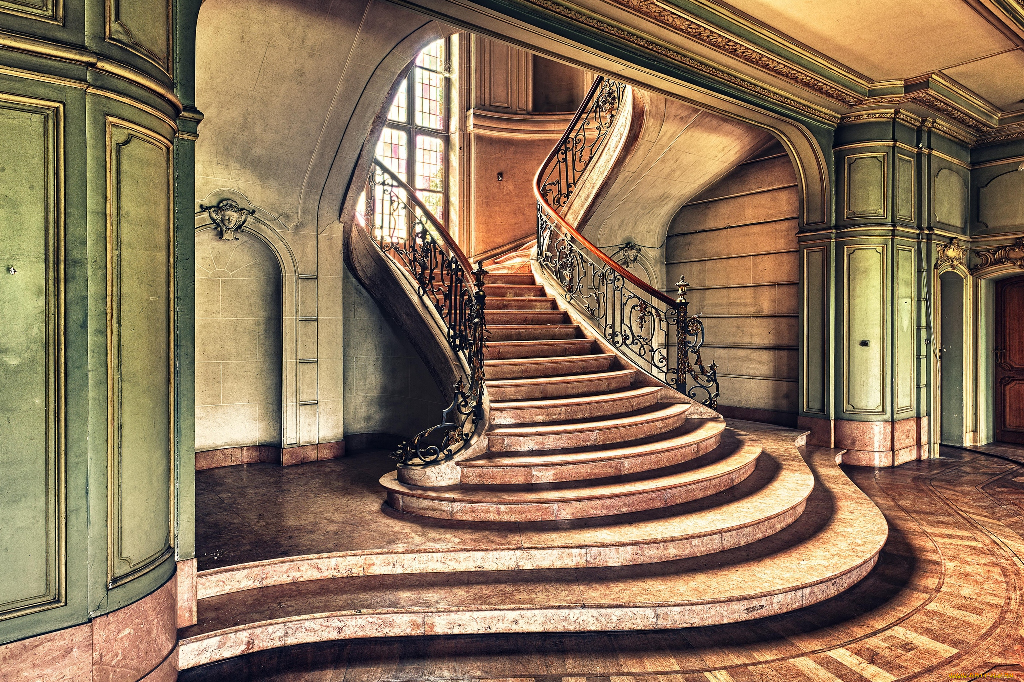 интерьер, холлы, лестницы, корридоры, лестница