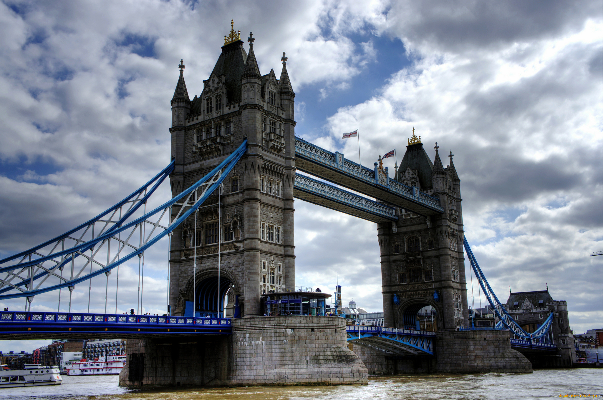 tower, bridge, города, лондон, , великобритания, мост, темза, река