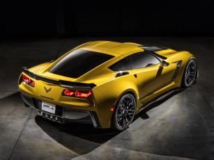 Картинка автомобили corvette stingray z06 желтый