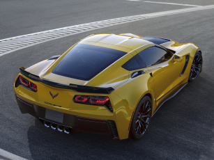 Картинка автомобили corvette stingray z06 желтый