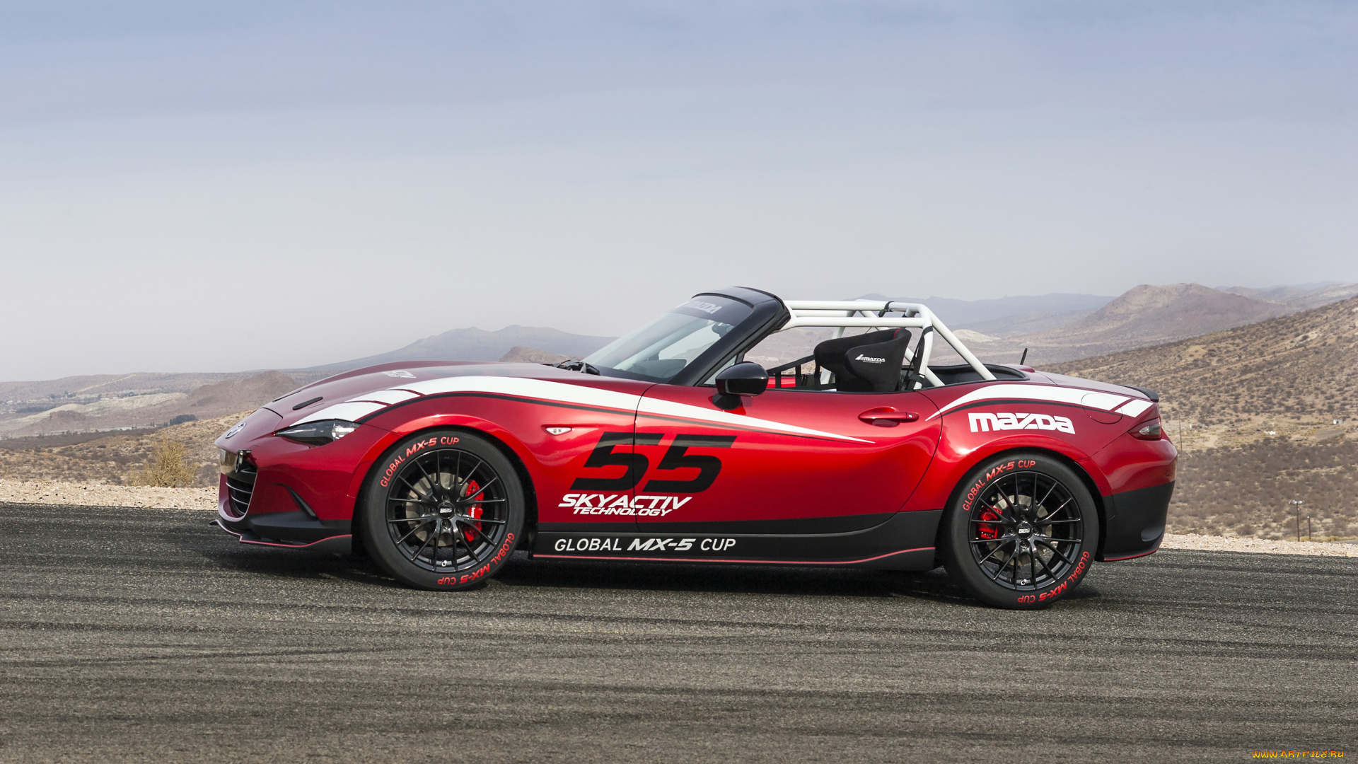 2016, mazda, mx-5, cup, racecar, автомобили, mazda, спорт, красный, металлик