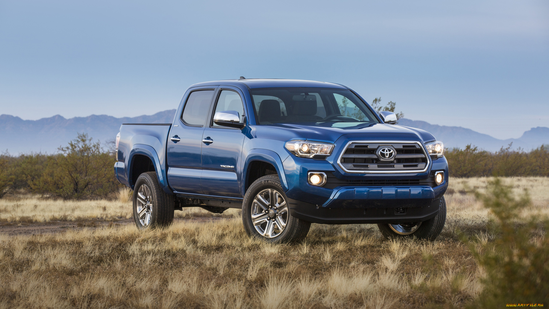 автомобили, toyota, 2016г, tacoma, limited, double, cab, синий