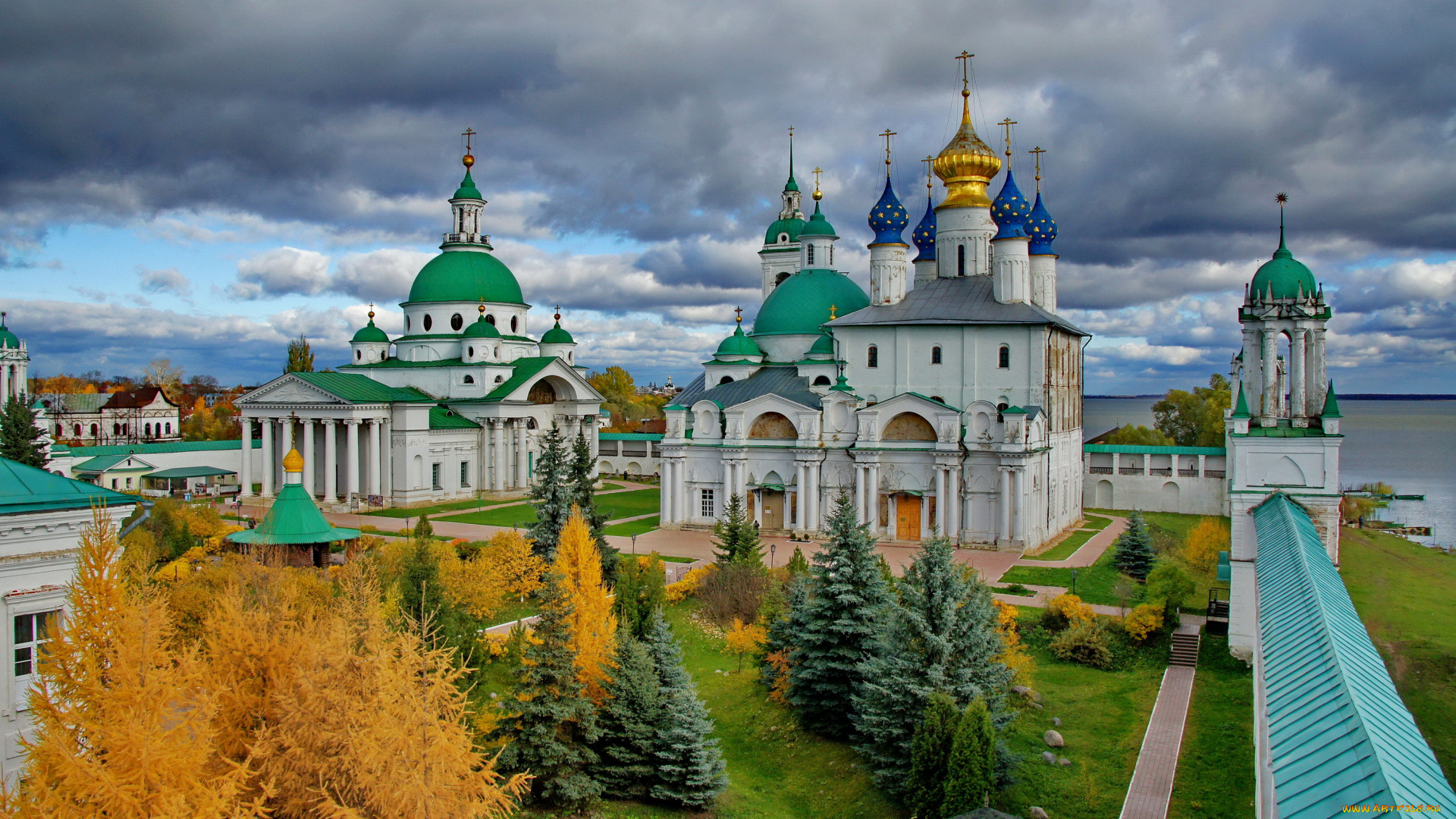 спасо-Яковлевский, димитриев, монастырь, города, -, православные, церкви, , монастыри, ели, ландшафт, россия, монастырь