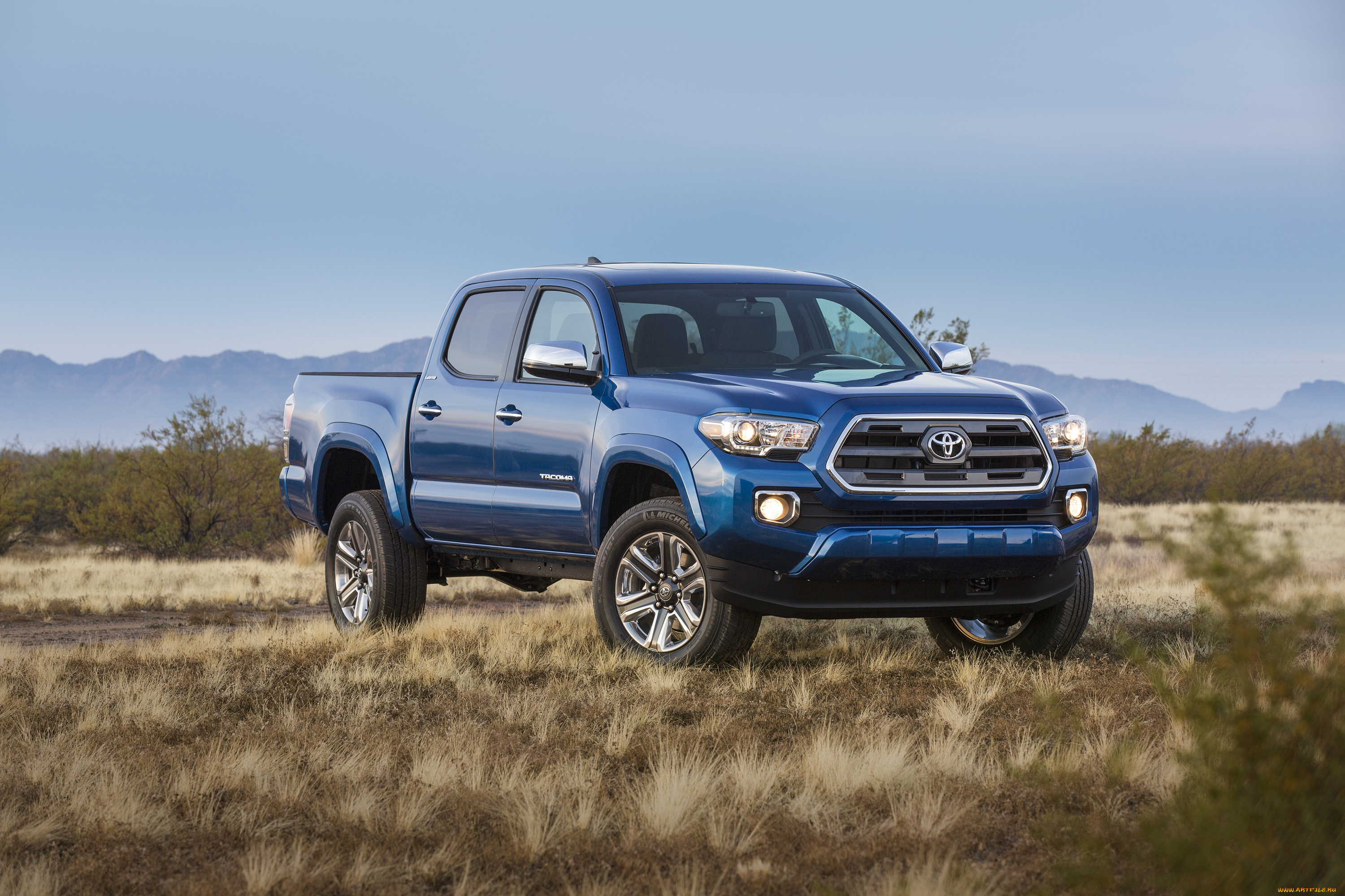 автомобили, toyota, 2016г, tacoma, limited, double, cab, синий