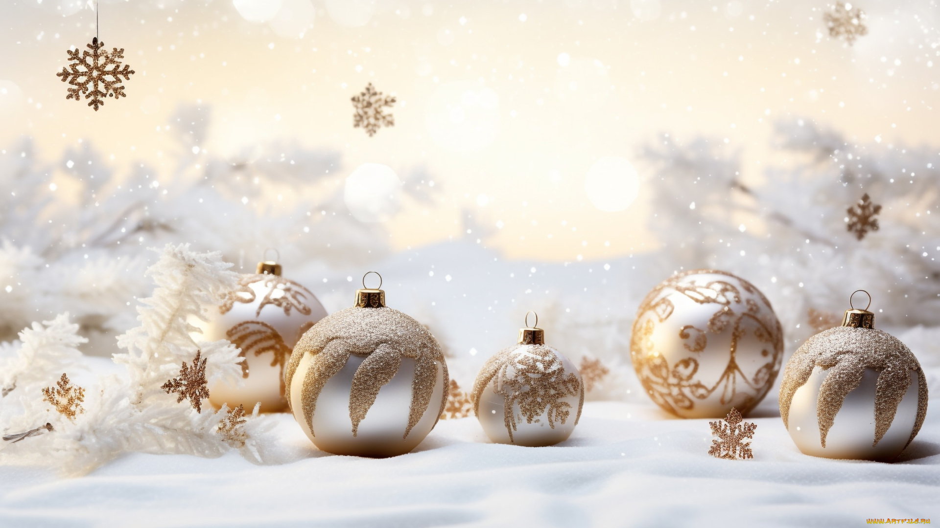 праздничные, -, разное, , новый, год, зима, шарики, снег, снежинки, природа, узоры, рождество, сугробы