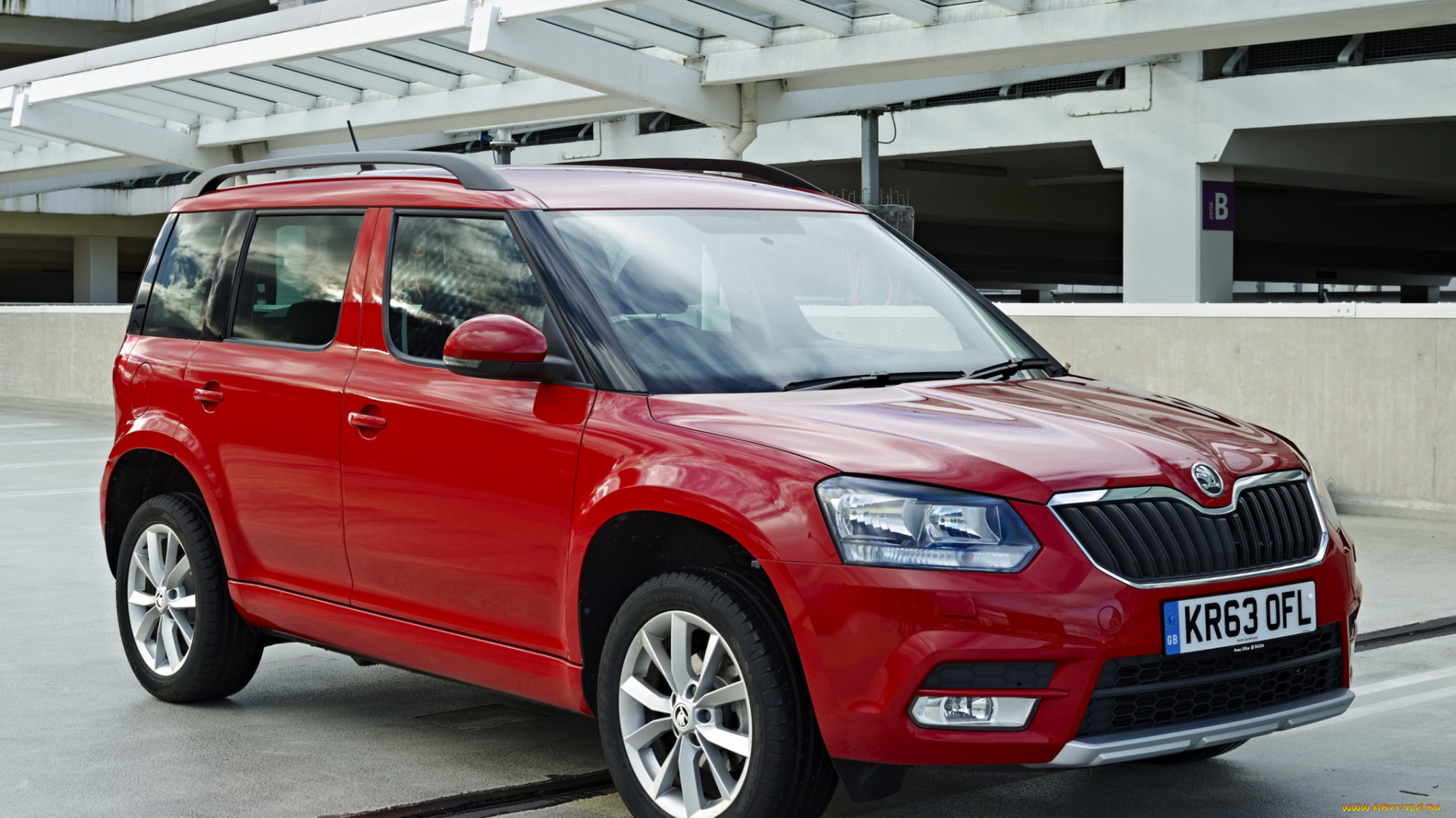 автомобили, skoda, uk-spec, 2014г, yeti, красный