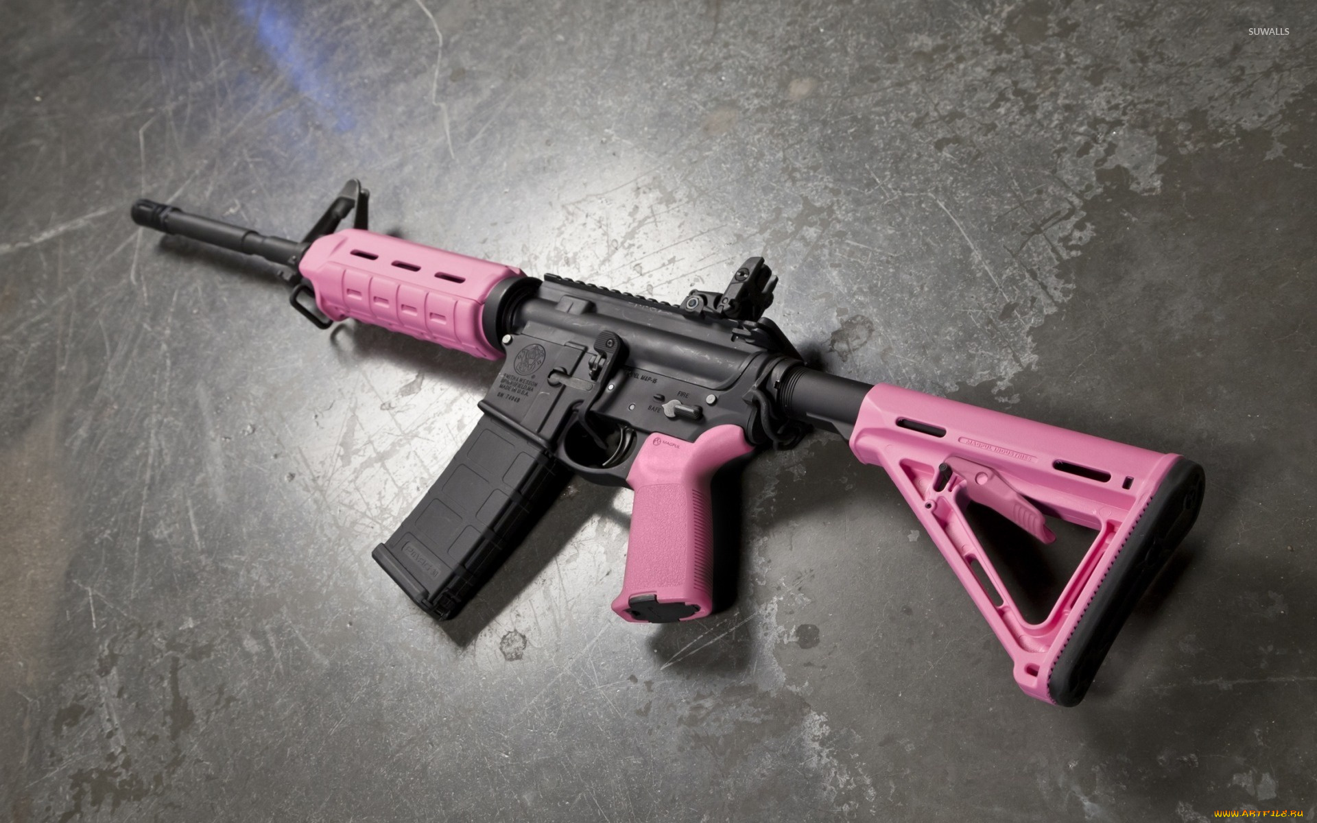 оружие, автоматы, assault, rifle, ar15, pink