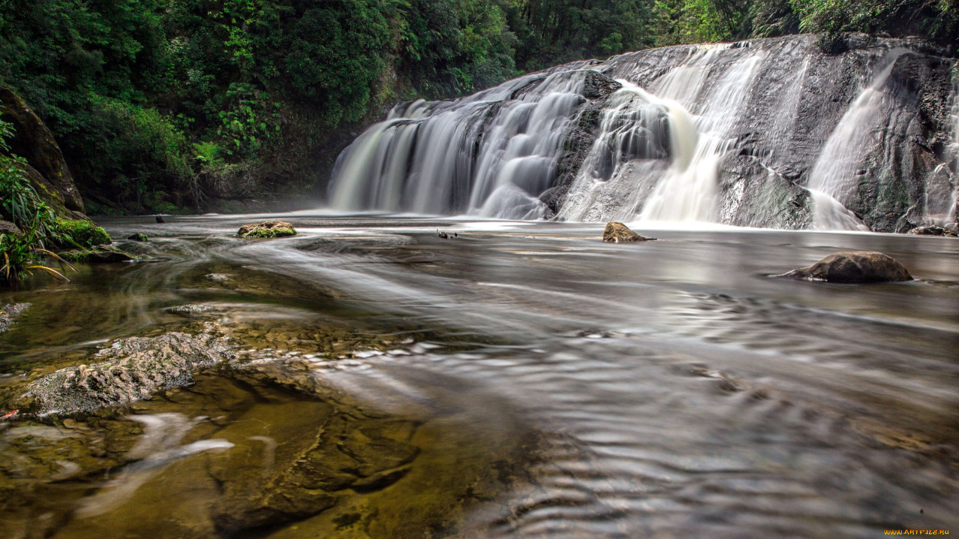 coal, creek, falls, new, zealand, природа, водопады, coal, creek, falls, new, zealand