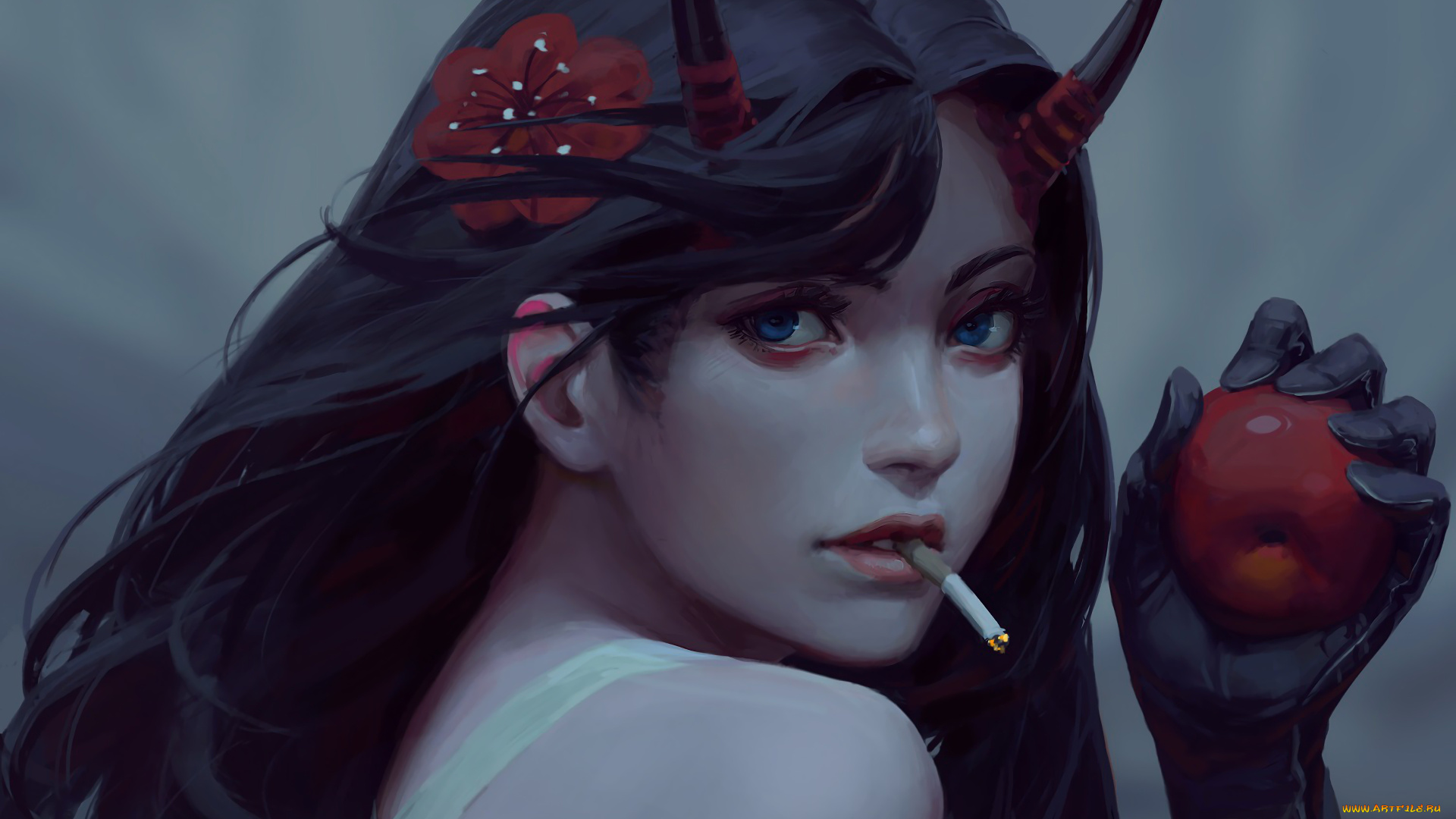 guweiz, фэнтези, демоны, девушка