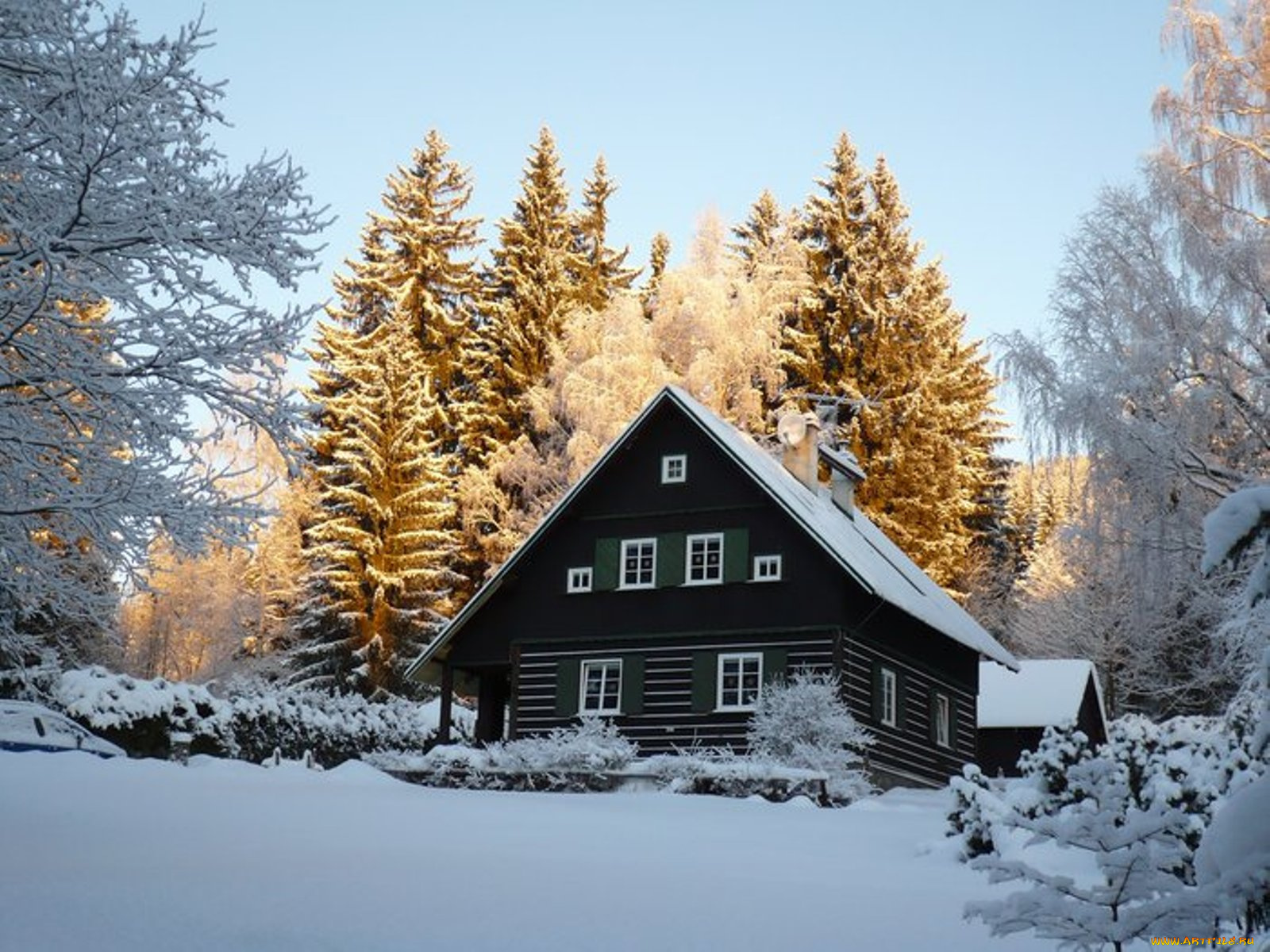 разное, сооружения, постройки, дом, снег, зима