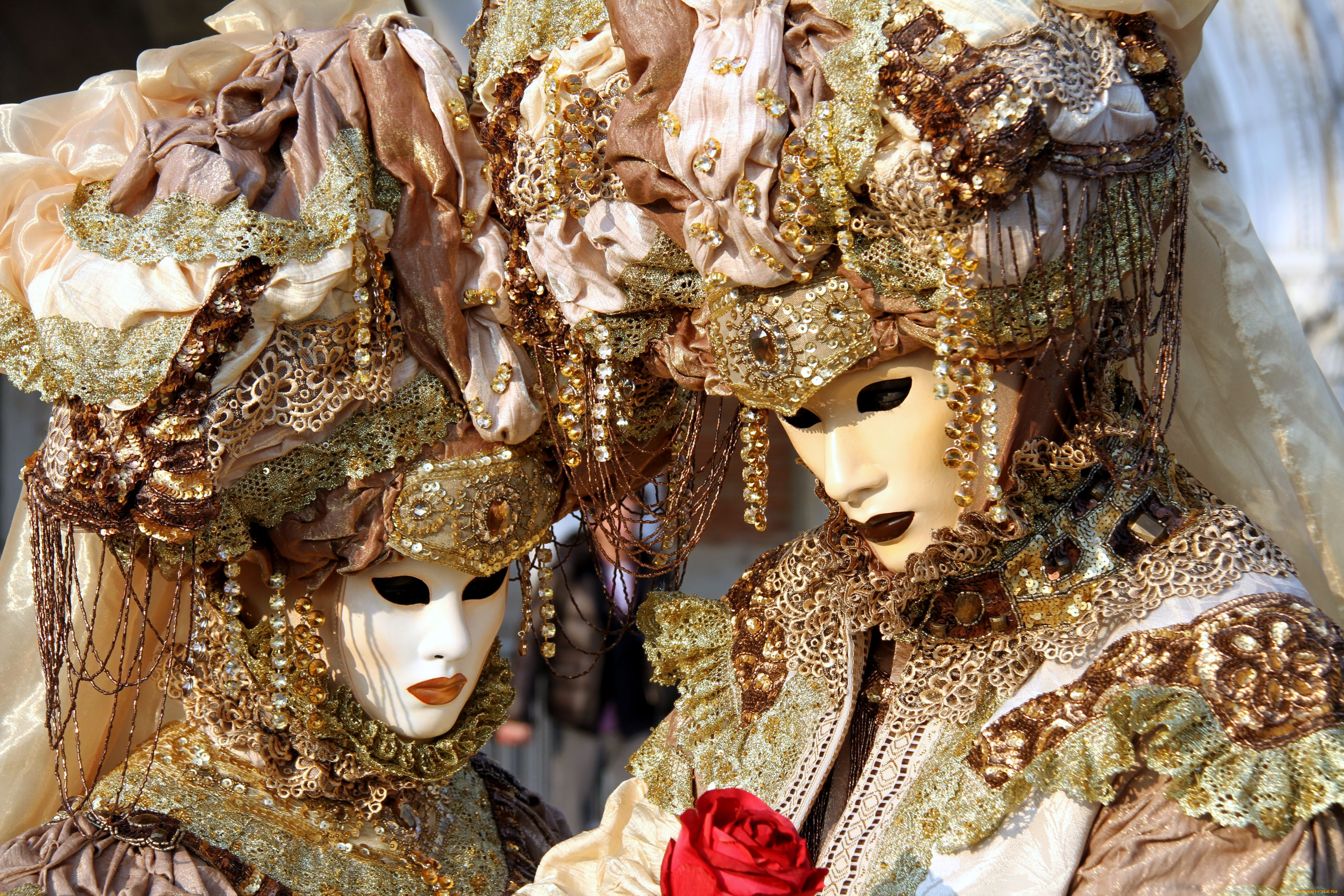 разное, маски, карнавальные, костюмы, пара, венеция, карнавал