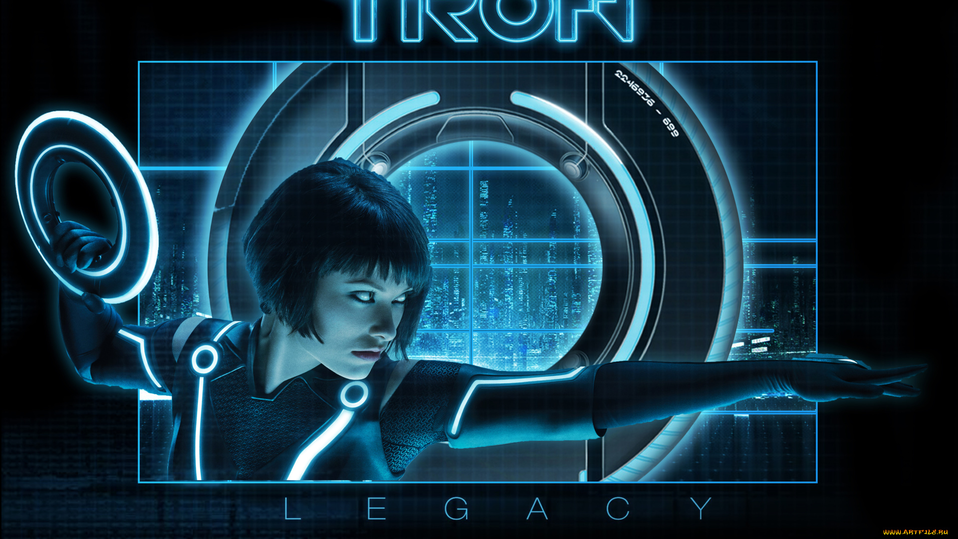 кино, фильмы, tron, legacy, девушка, кольцо, экран