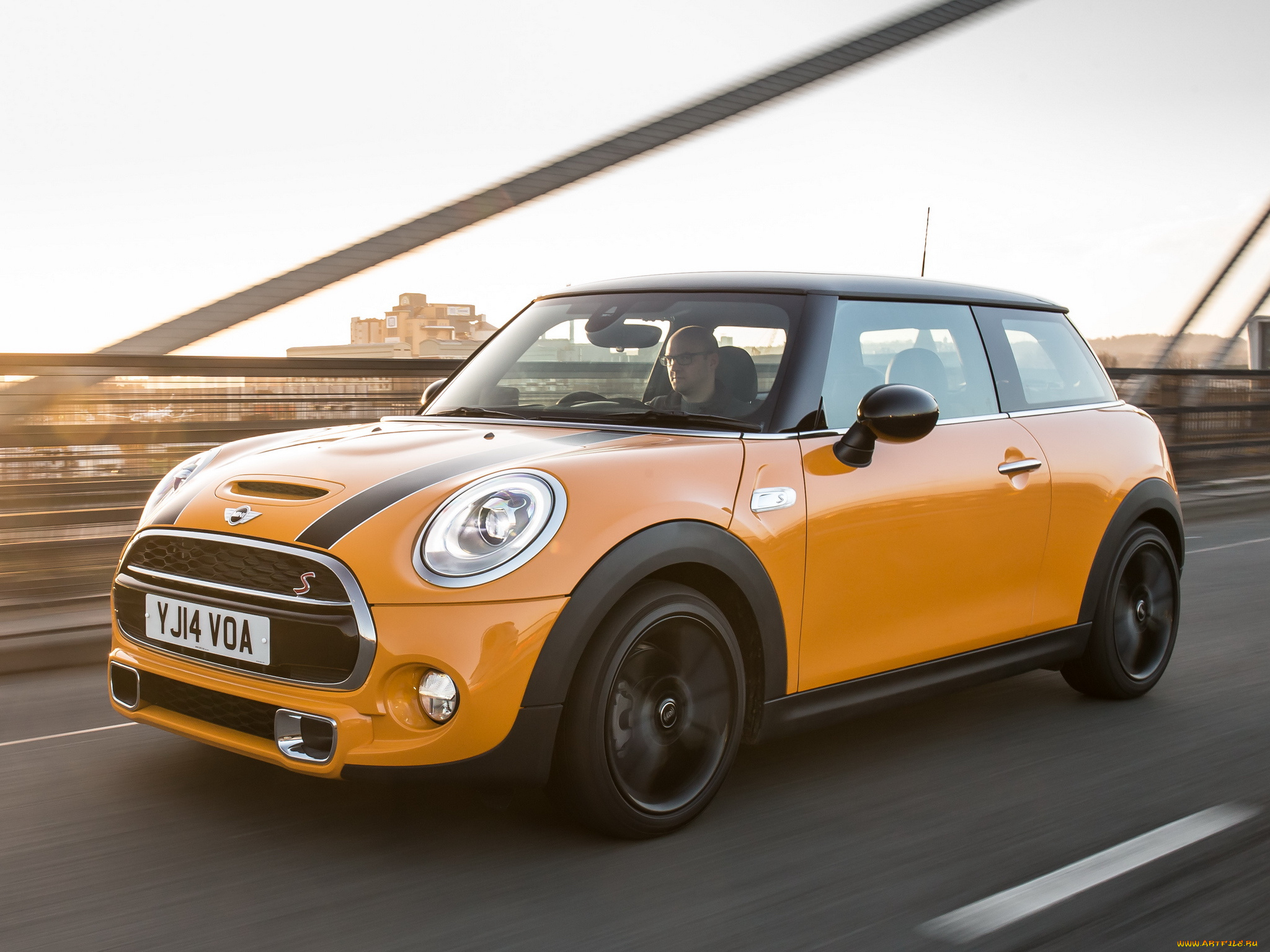 автомобили, mini, cooper, s, желтый, 2014г, f56, uk-spec