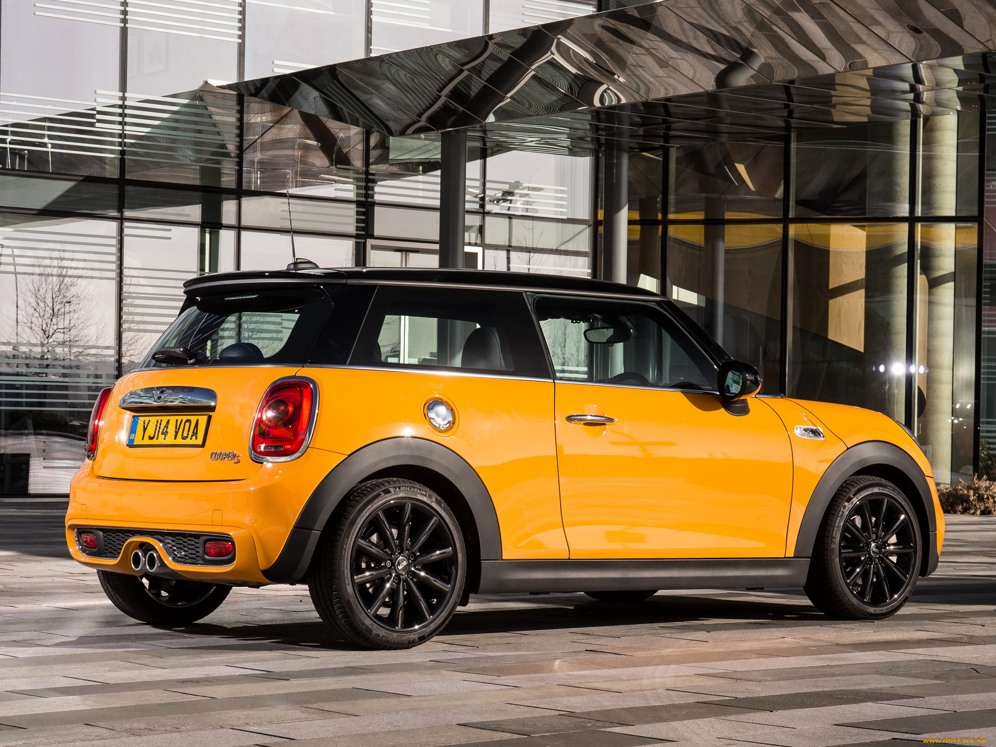 автомобили, mini, uk-spec, cooper, s, желтый, 2014г, f56