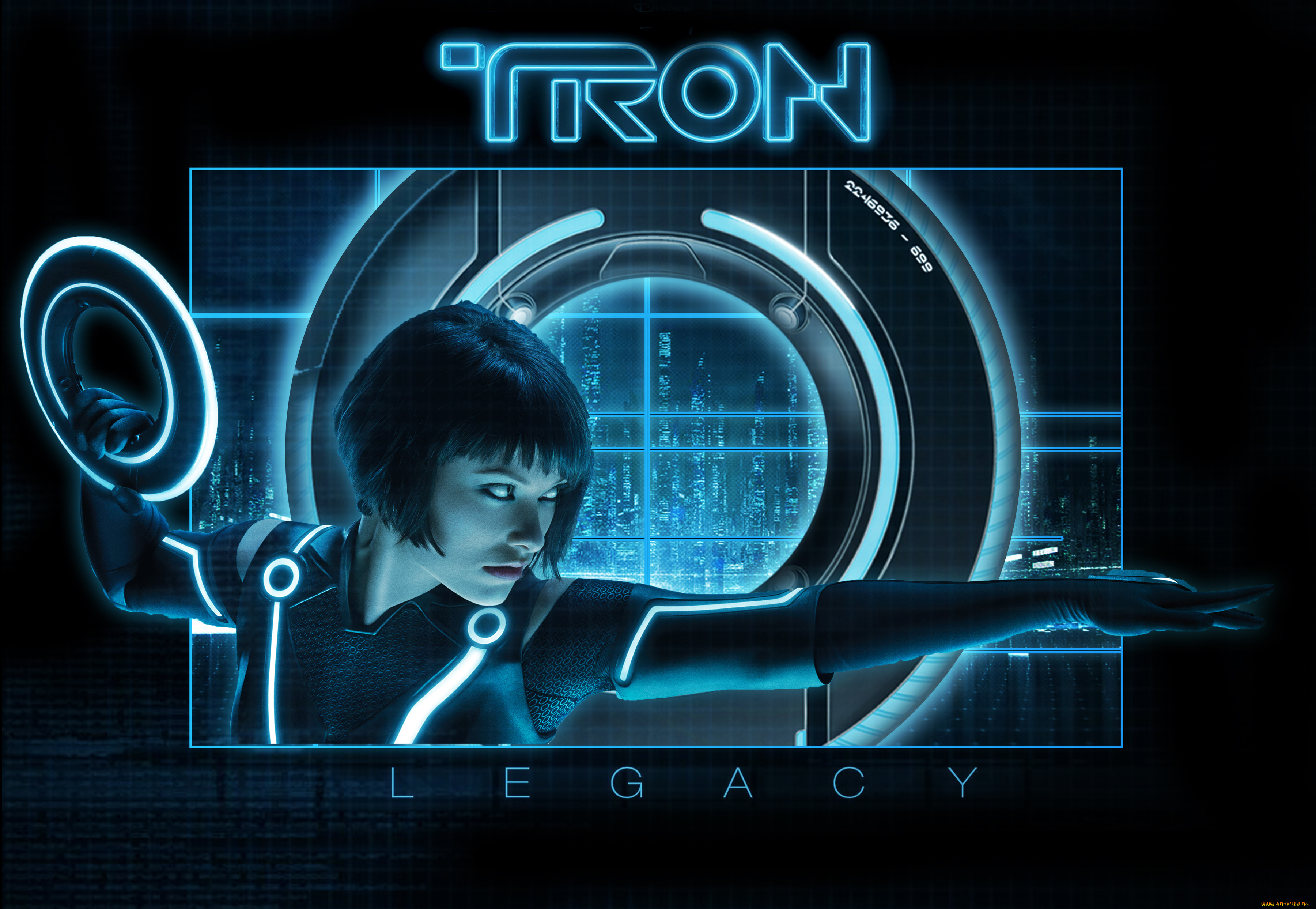 кино, фильмы, tron, legacy, девушка, кольцо, экран