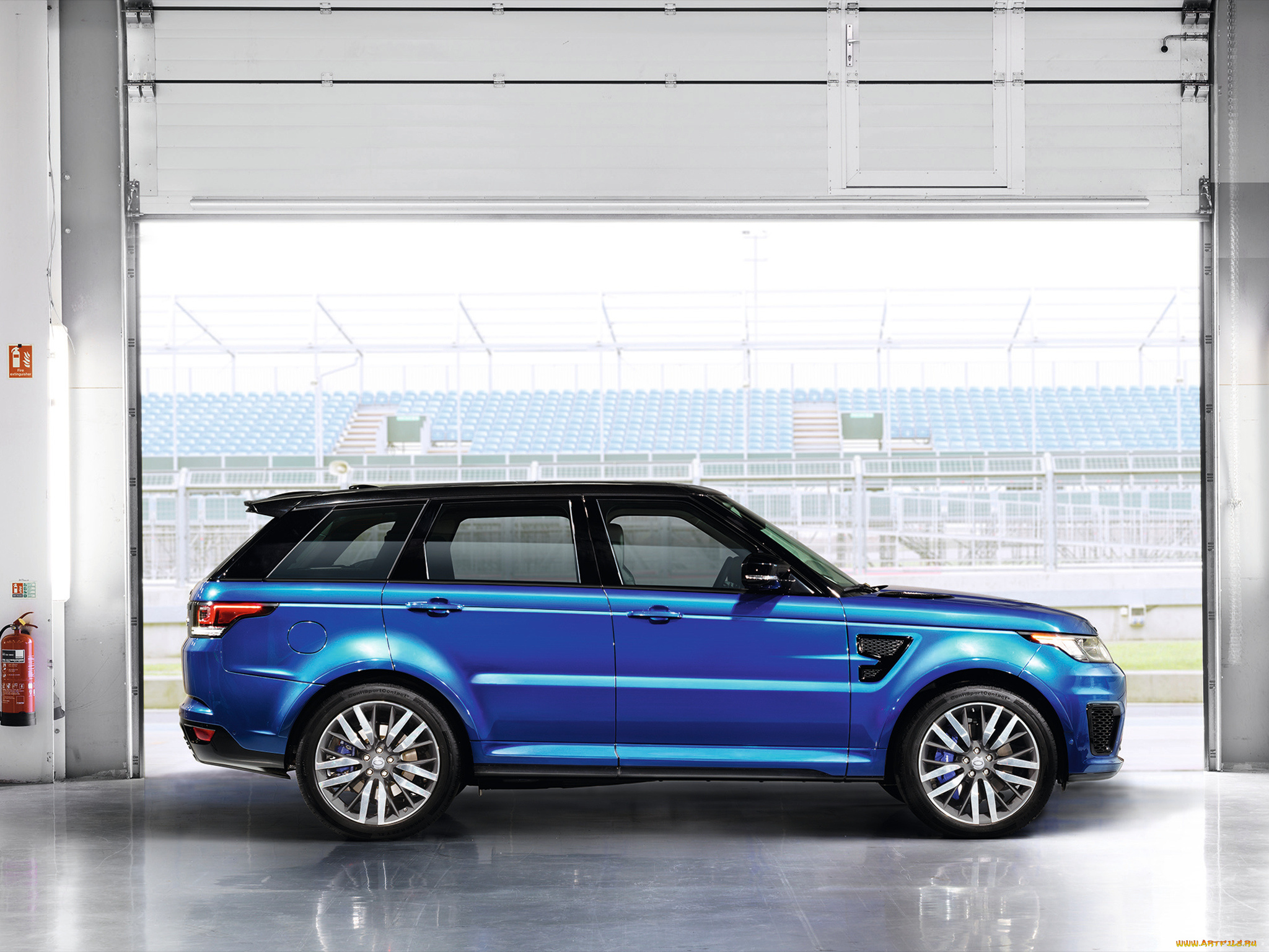 автомобили, range, rover, sport, range, rover, синий, 2014г, svr