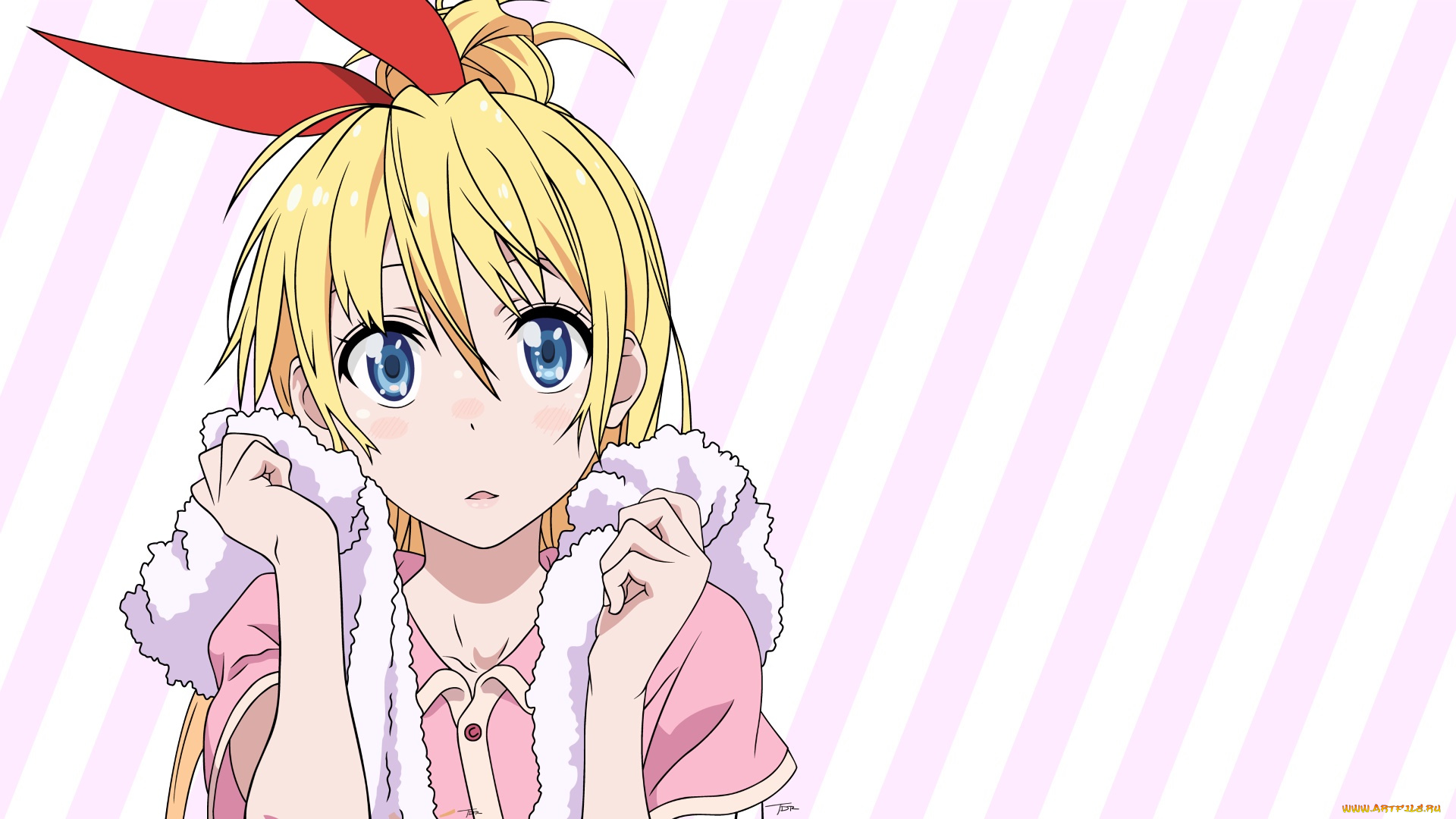 аниме, nisekoi, фон, взгляд, девушка